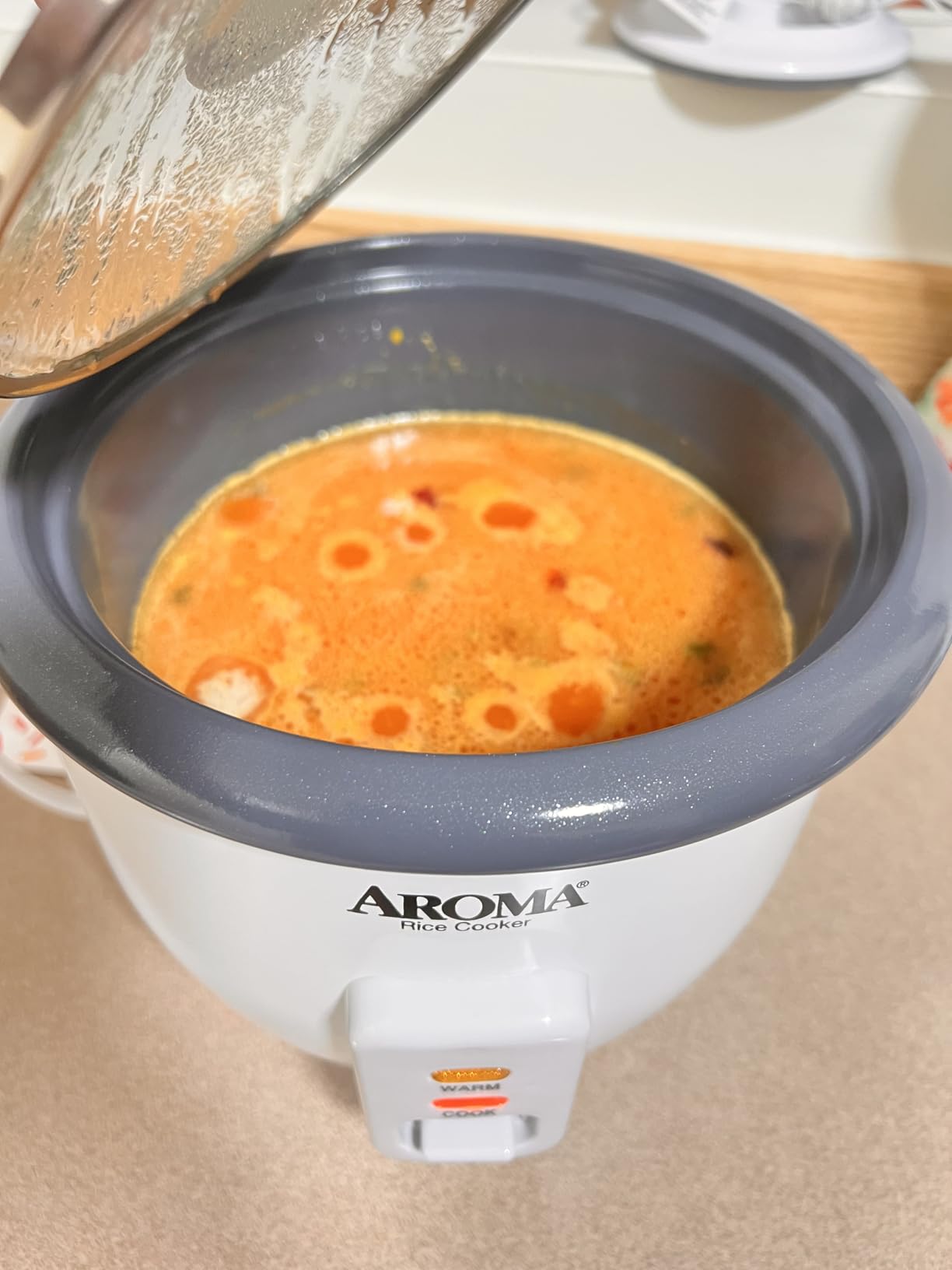 AROMA® Rice Cooker, 3-Cup (Uncooked) / 6-Cup (Cooked), Small Rice Cooker, Oatmeal Cooker, Soup Maker, Auto Keep Warm, 1.5 Qt, White, ARC-363NG customer photo 1