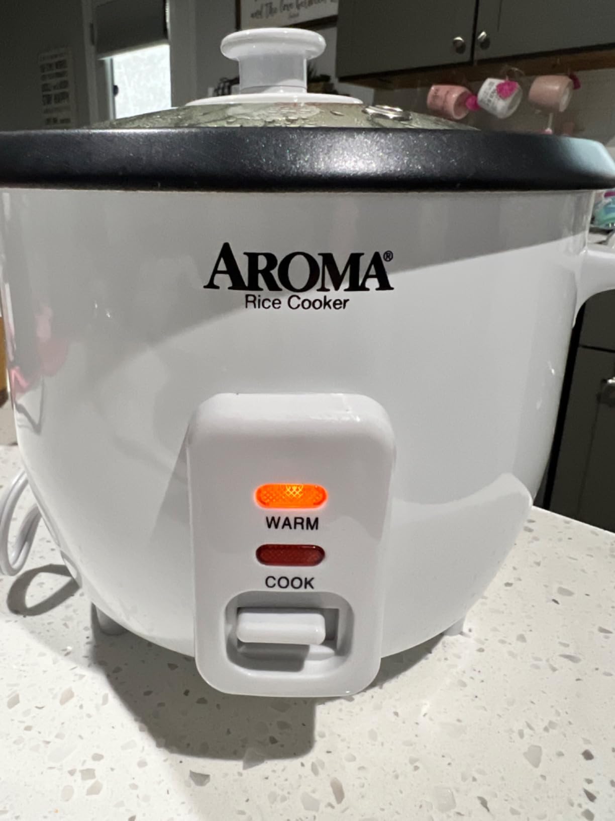 AROMA® Rice Cooker, 3-Cup (Uncooked) / 6-Cup (Cooked), Small Rice Cooker, Oatmeal Cooker, Soup Maker, Auto Keep Warm, 1.5 Qt, White, ARC-363NG customer photo 2
