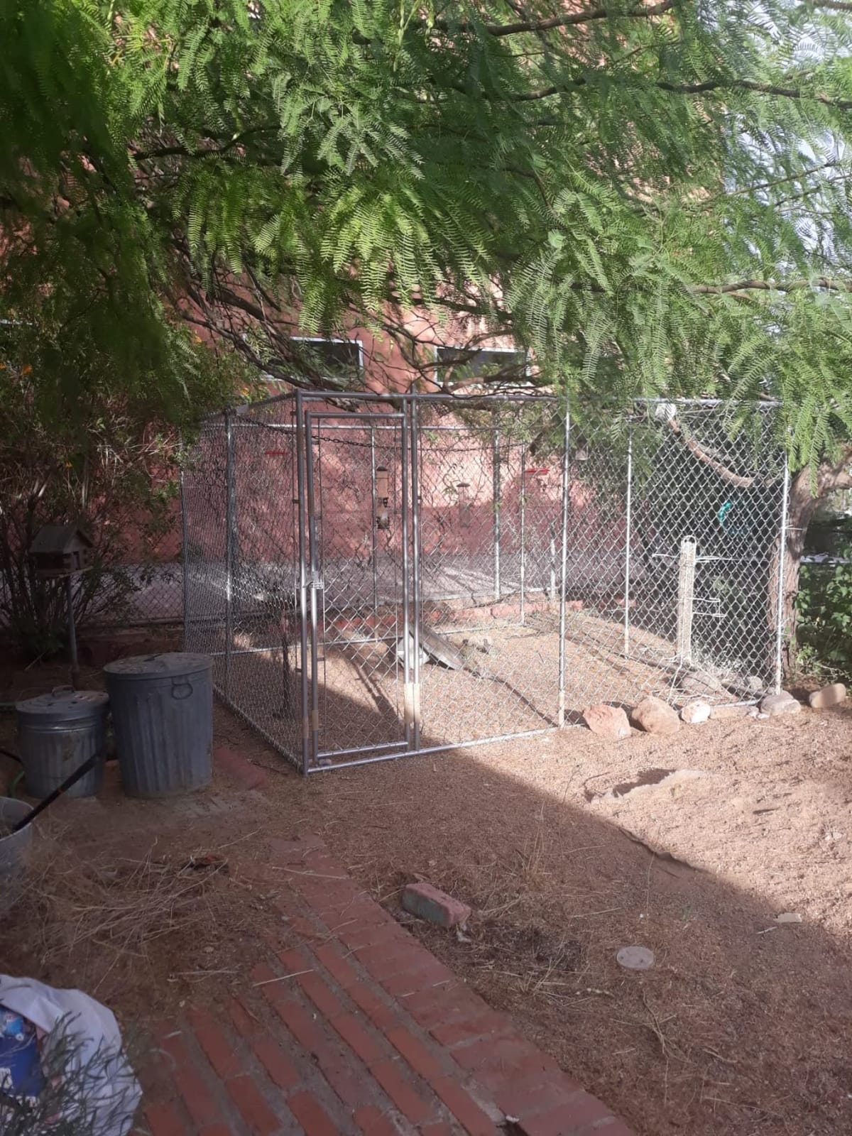 Lucky Dog 10' x 10' x 6' Heavy Duty Outdoor Welded Galvanized Steel Chain Link Dog Kennel Enclosure with 2 Configurations and Latching Door, Silver customer photo 2