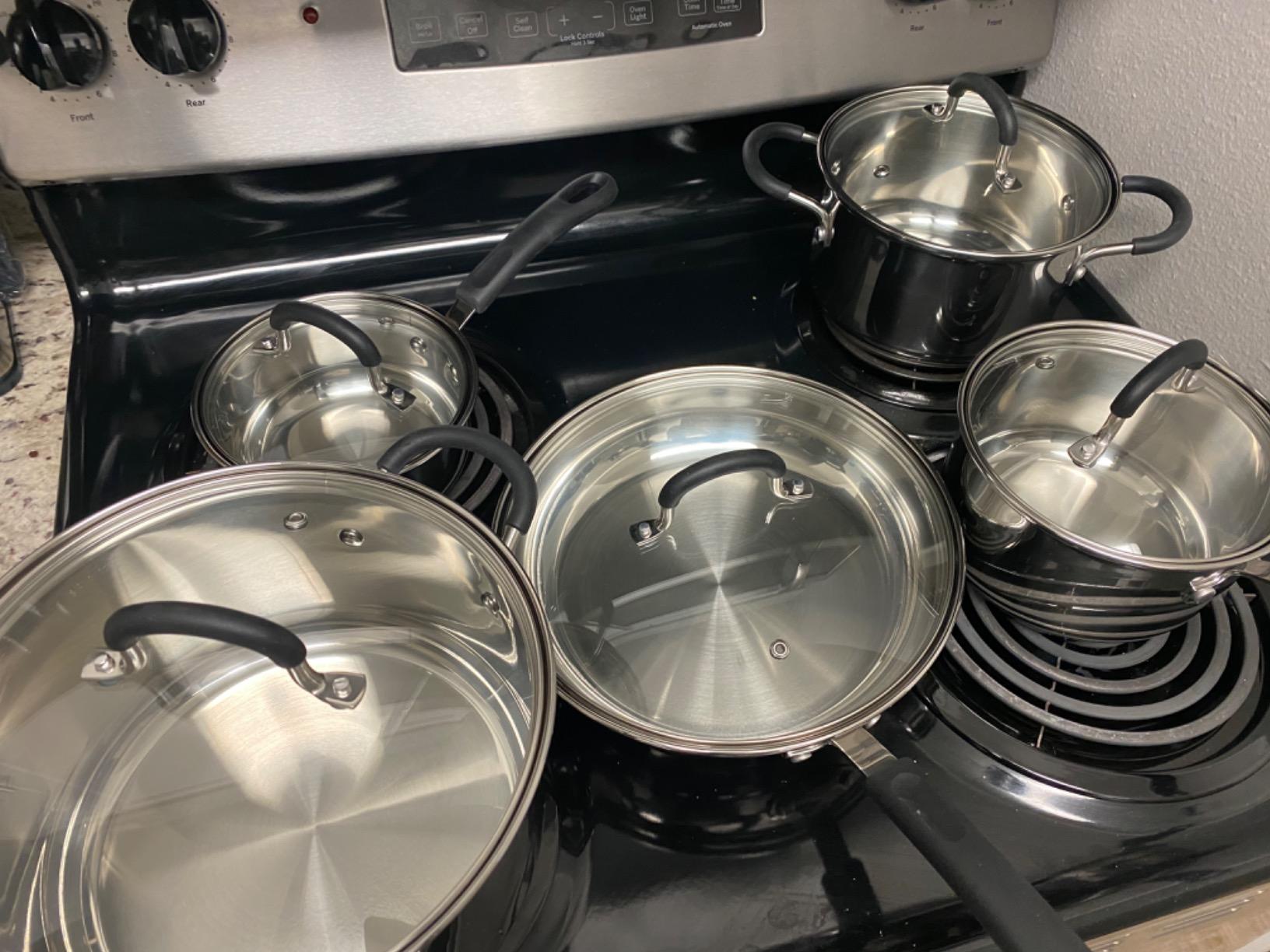 Cook N Home Professional Stainless Steel Cookware Set, 10-Piece customer photo 1