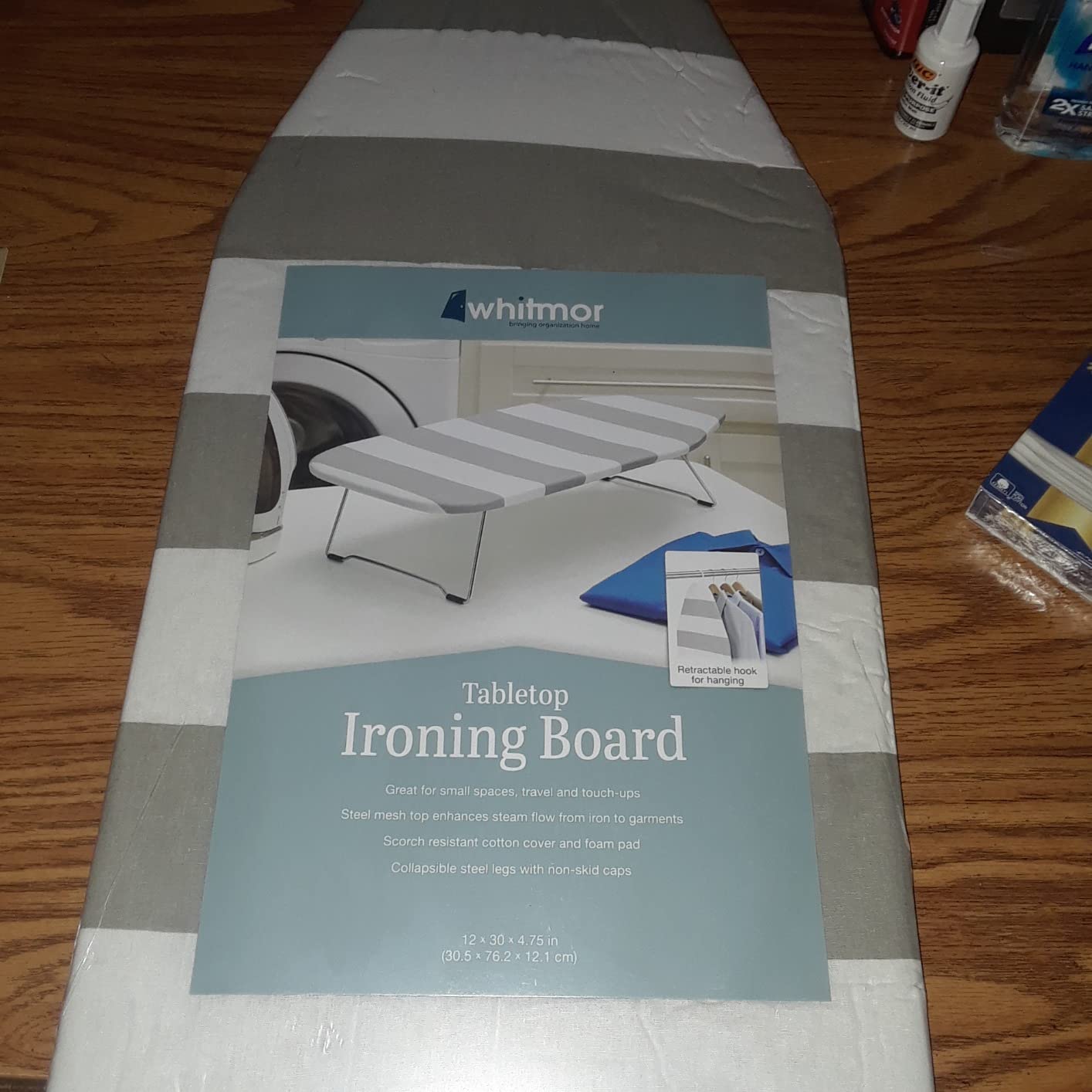 Whitmor Tabletop Ironing Board - Scorch Resistant Cover - Blue customer photo 1