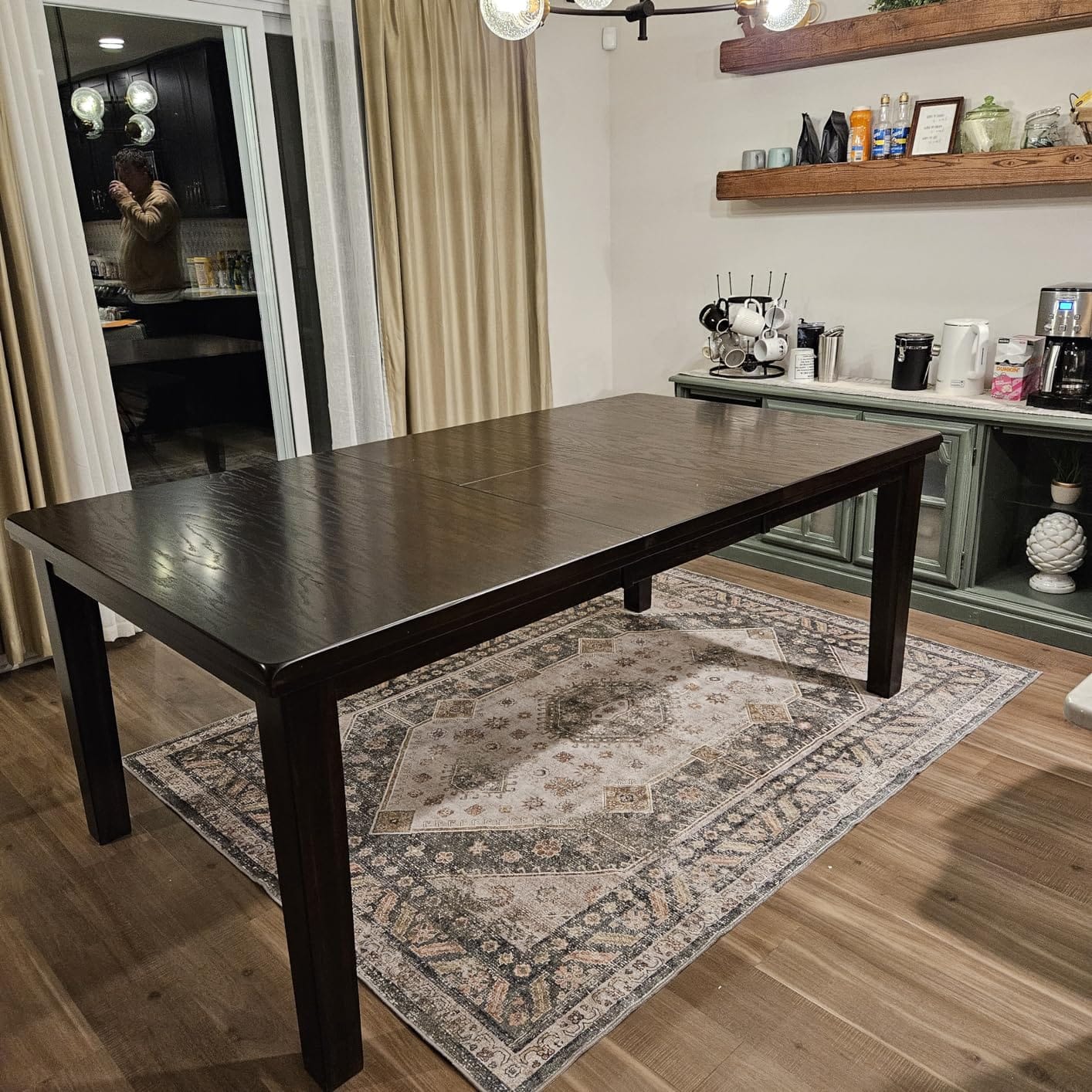 Signature Design by Ashley Haddigan Dining Extension Table, Seats 6-8 customer photo 1