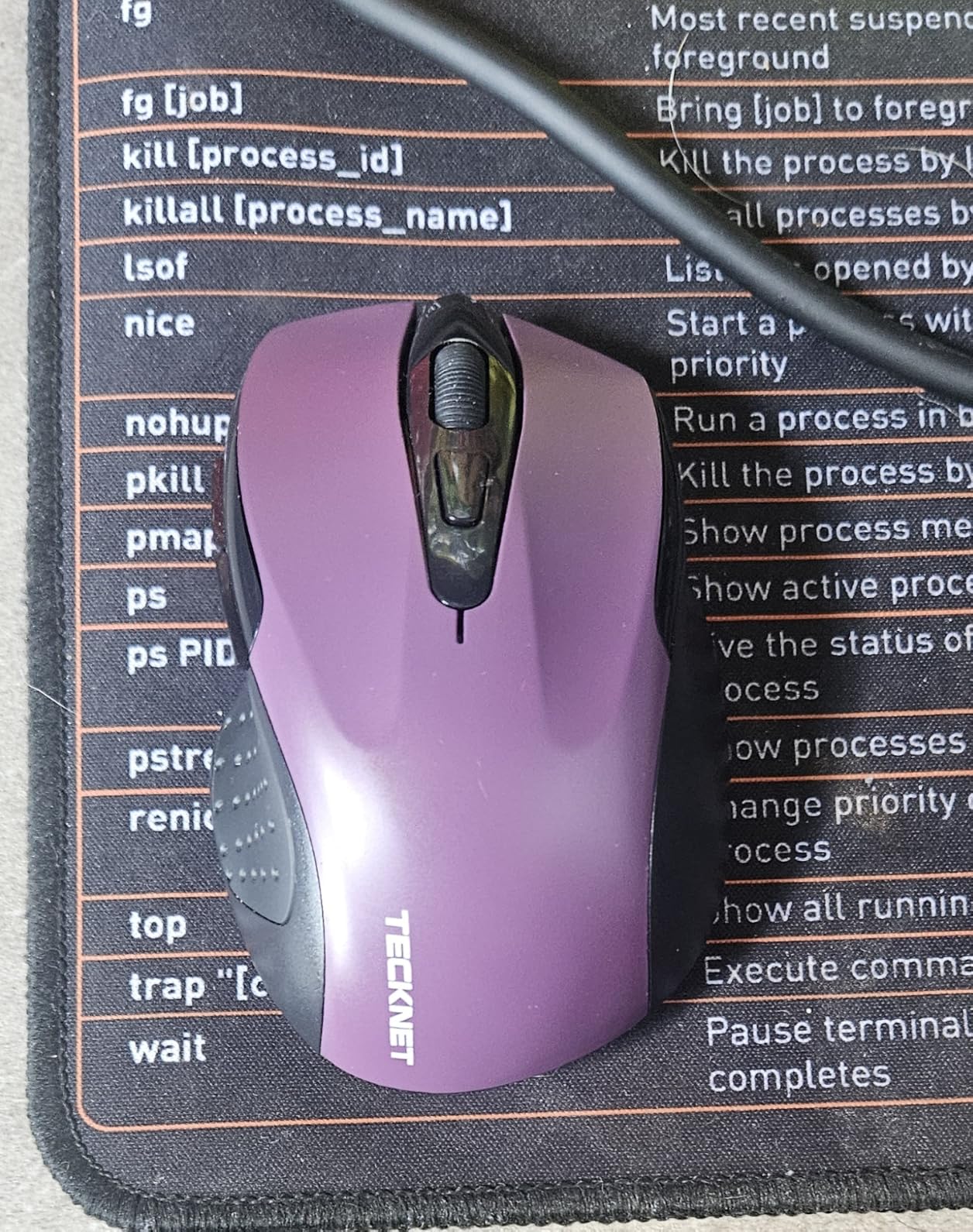 TECKNET Wireless Mouse, 2.4G Ergonomic Computer Mouse, 2600 DPI, Purple customer photo 2