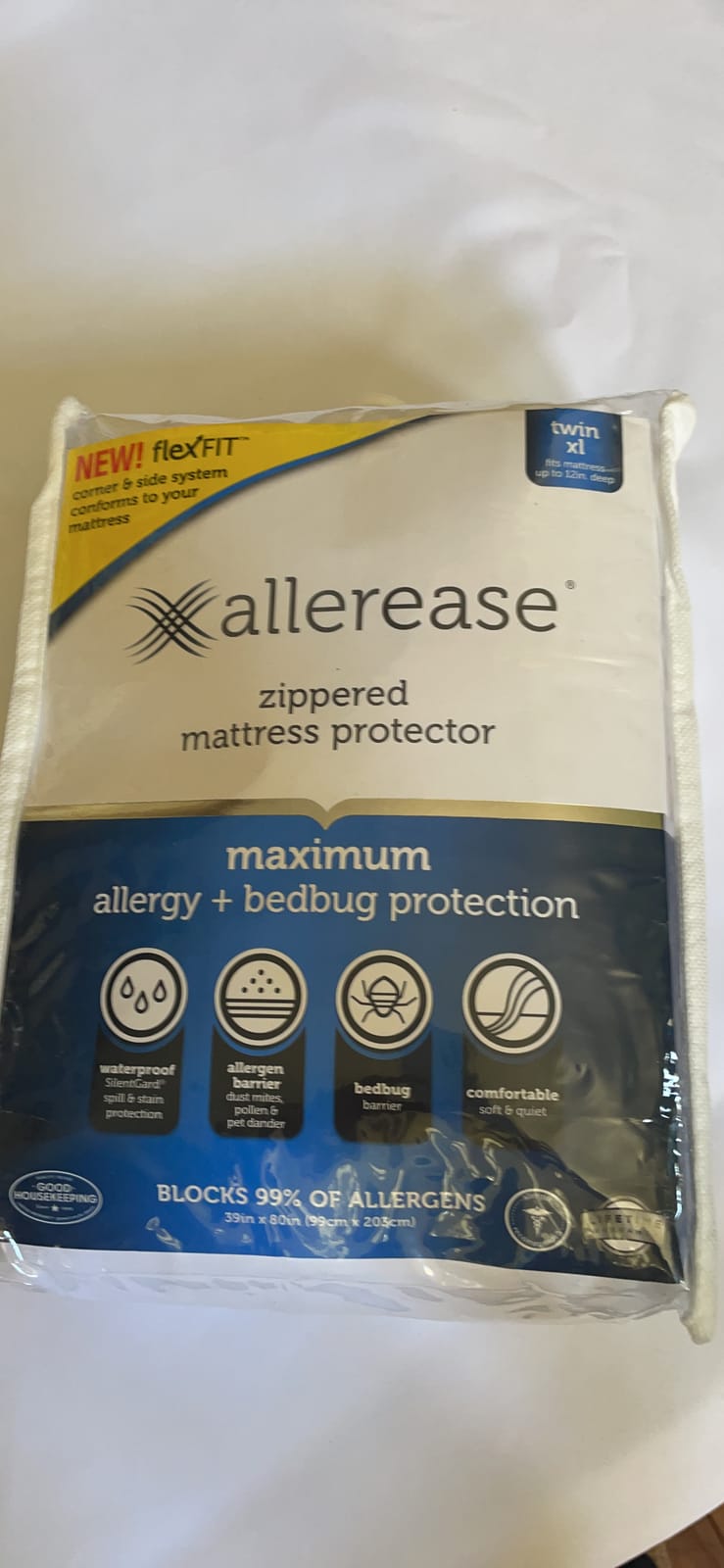 AllerEase Maximum Allergy Mattress Protector, Full Size customer photo 2