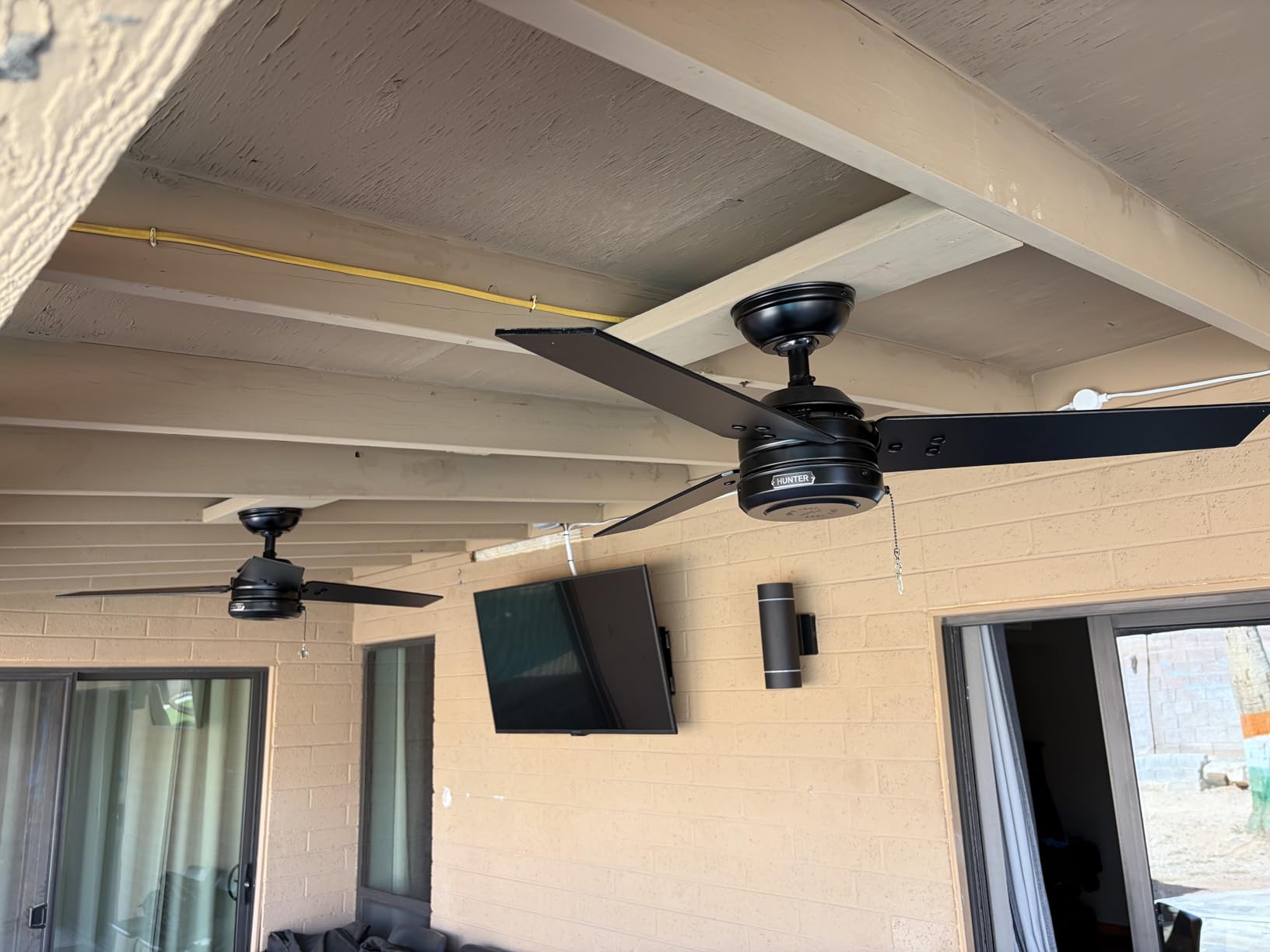 Hunter Cassius, Outdoor or Indoor, Ceiling Fan, 52 inch, Matte Black customer photo 2