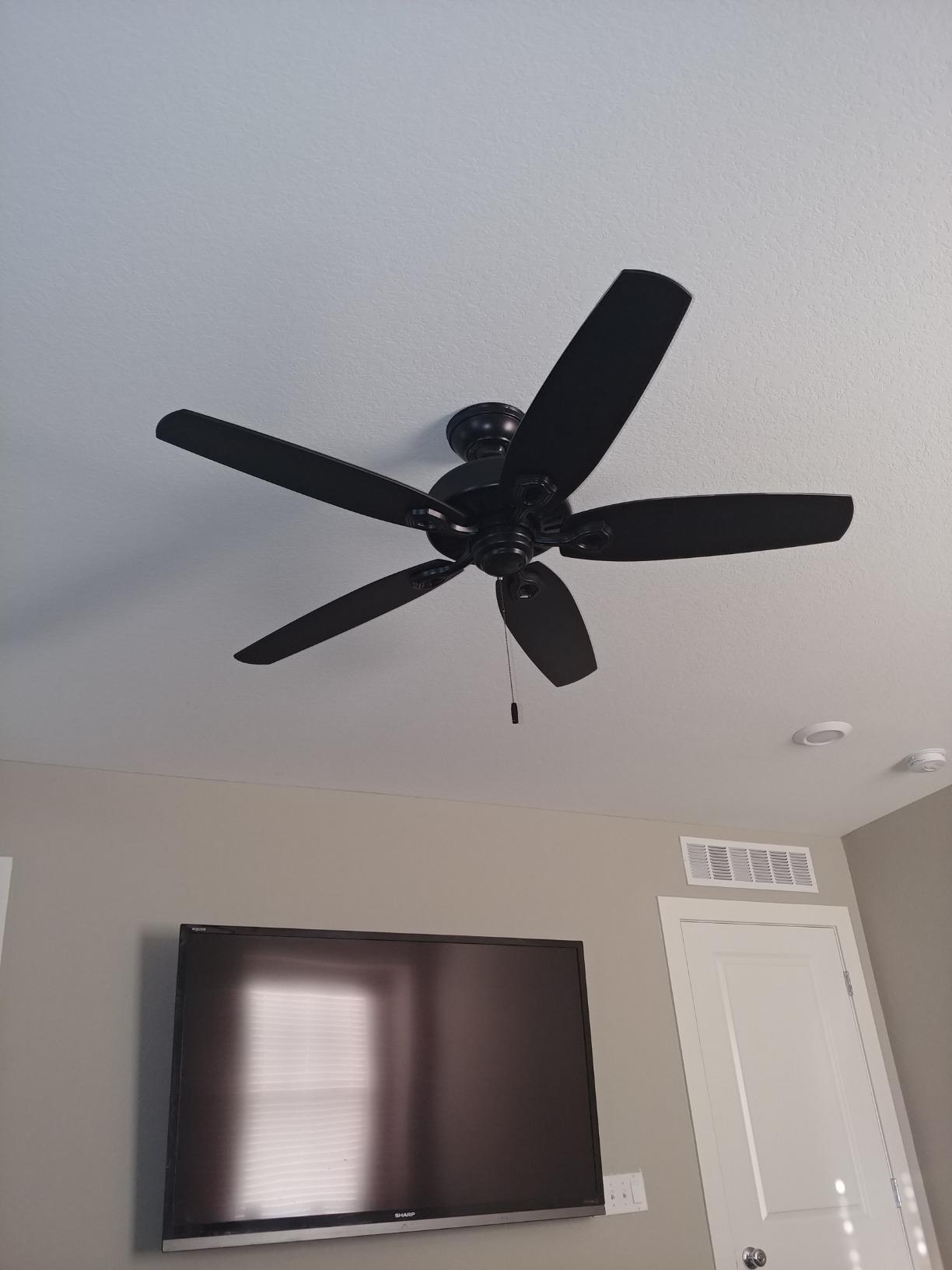 Hunter Builder Elite, Outdoor or Indoor, Ceiling Fan, 52 inch, Matte Black customer photo 1