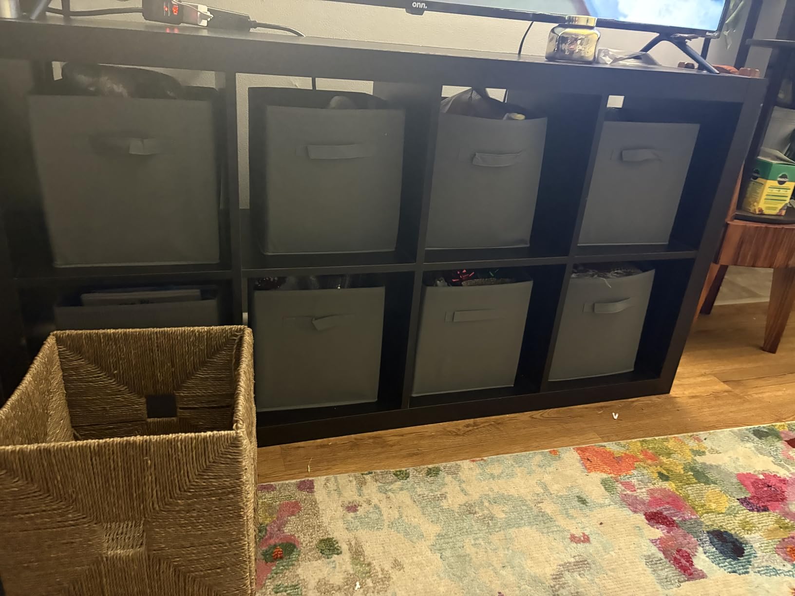 Storage Cubes Pack Of 8 - Standard Size Cube Storage Bin 10.5x10.5x11 With Dual Handles For Easy Carrying- Fabric Storage Bins Collapsible (Black) customer photo 2
