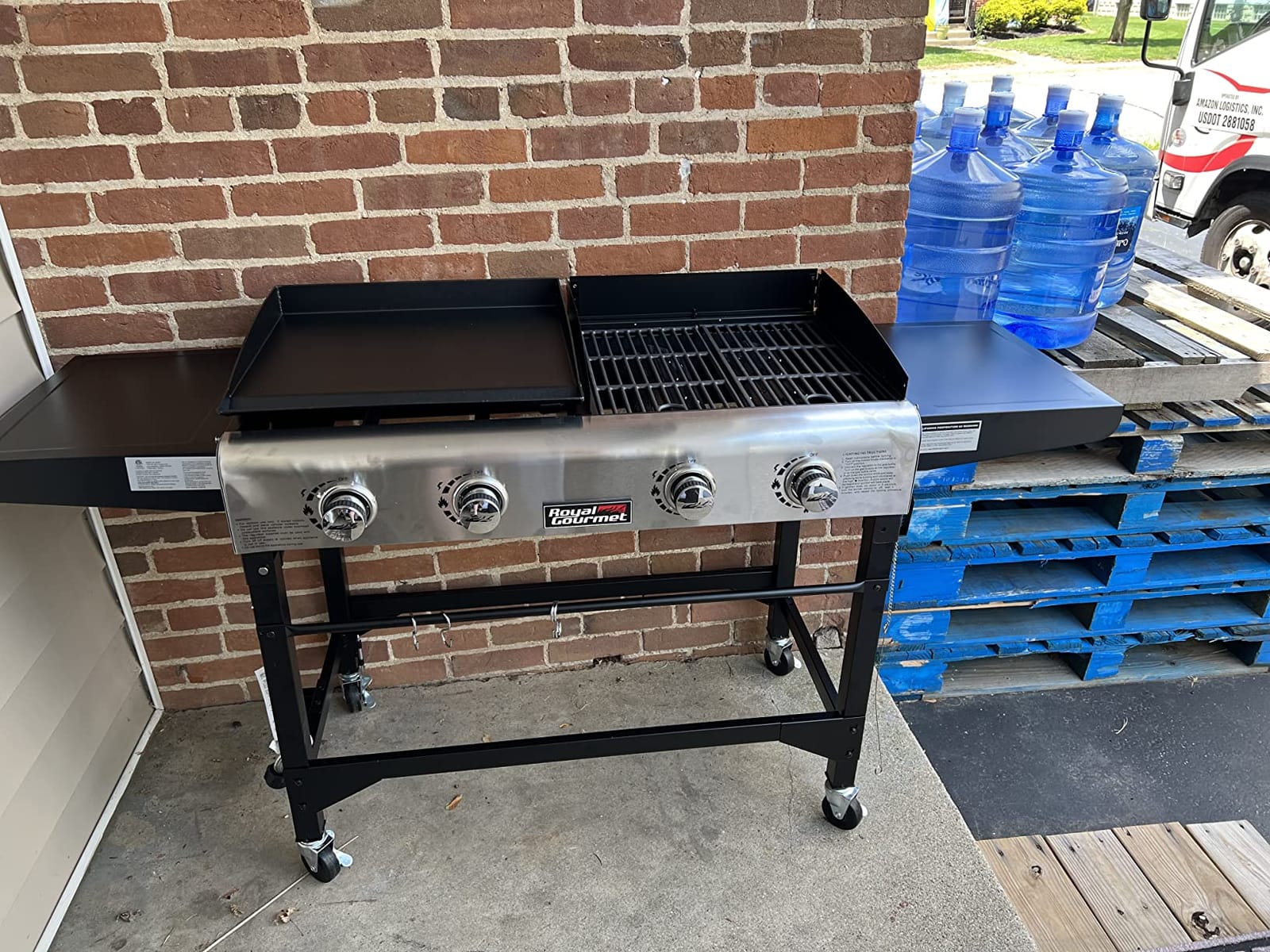 Royal Gourmet Portable Propane Gas Grill and Griddle Combo with Side Table customer photo 1