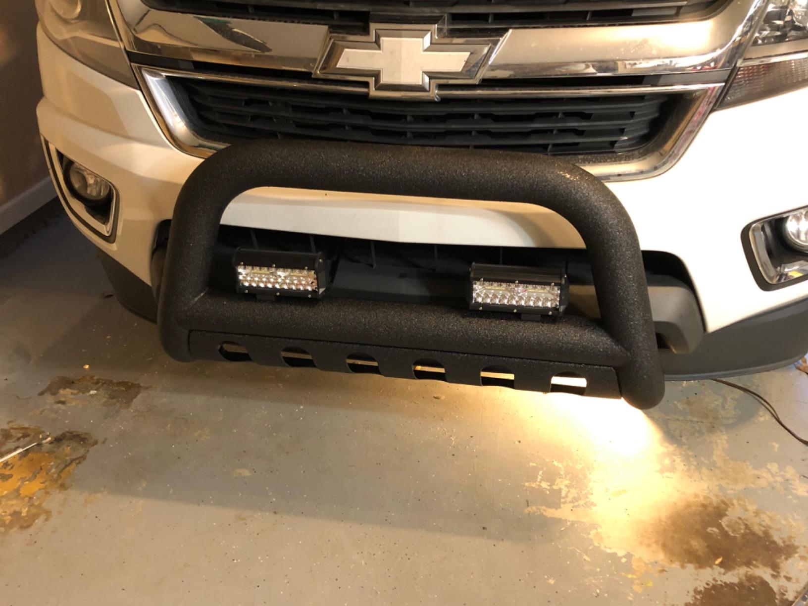 TAC Bull Bar Custom Fit 2015-2022 Chevy Colorado (Exclude ZR2) / 2015-2022 GMC Canyon Pickup Truck 3 inches Black Front Brush Bumper Guard Grille Guard Push Guard Off Road Automotive Accessories customer photo 1