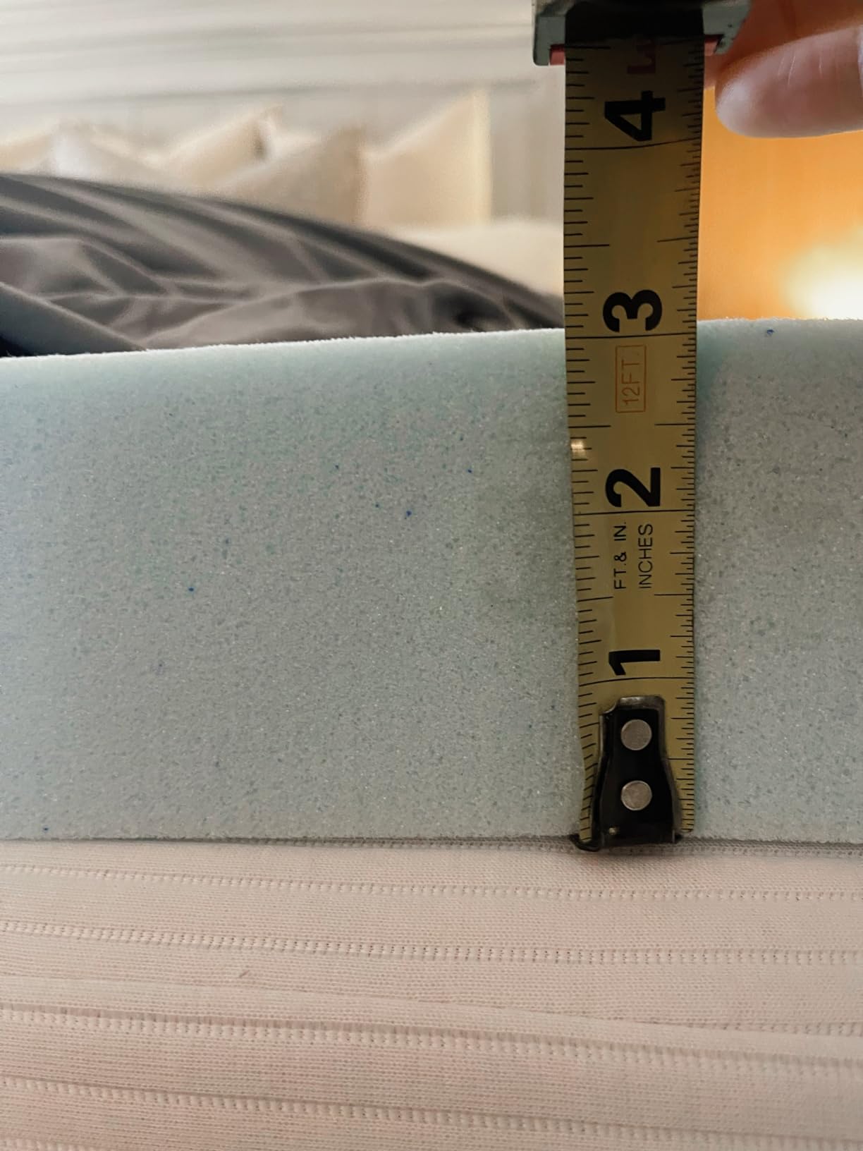 Lucid 3 Inch Memory Foam Mattress Topper, King Size - Cooling Gel Bed Topper - Pressure-Relieving Deep Plush Feel - Ventilated Breathable Design - CertiPur Certified - Dorm Room Essentials customer photo 1