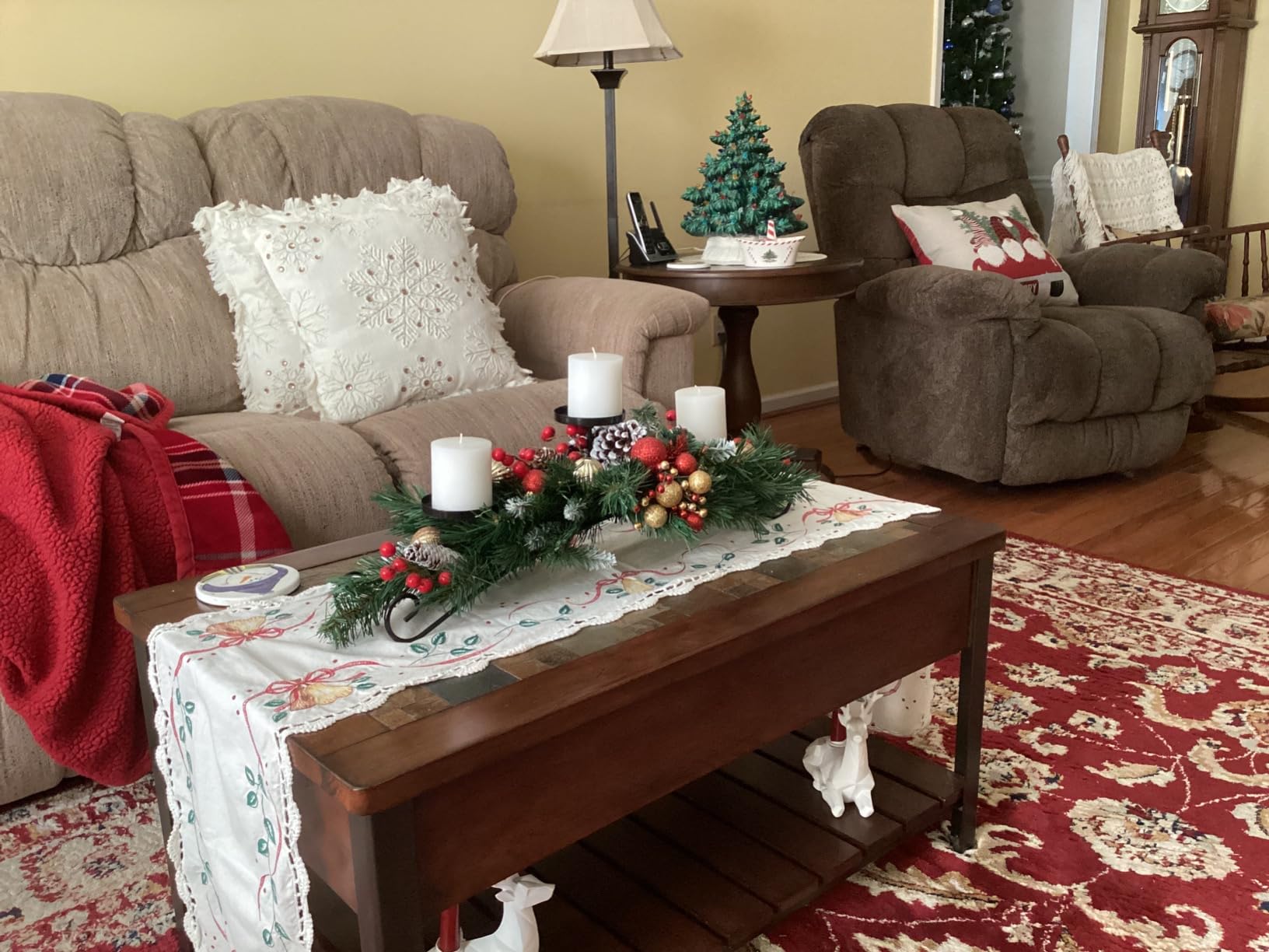 National Tree Company 30in Unlit Frosted Berry Christmas Centerpiece customer photo 2