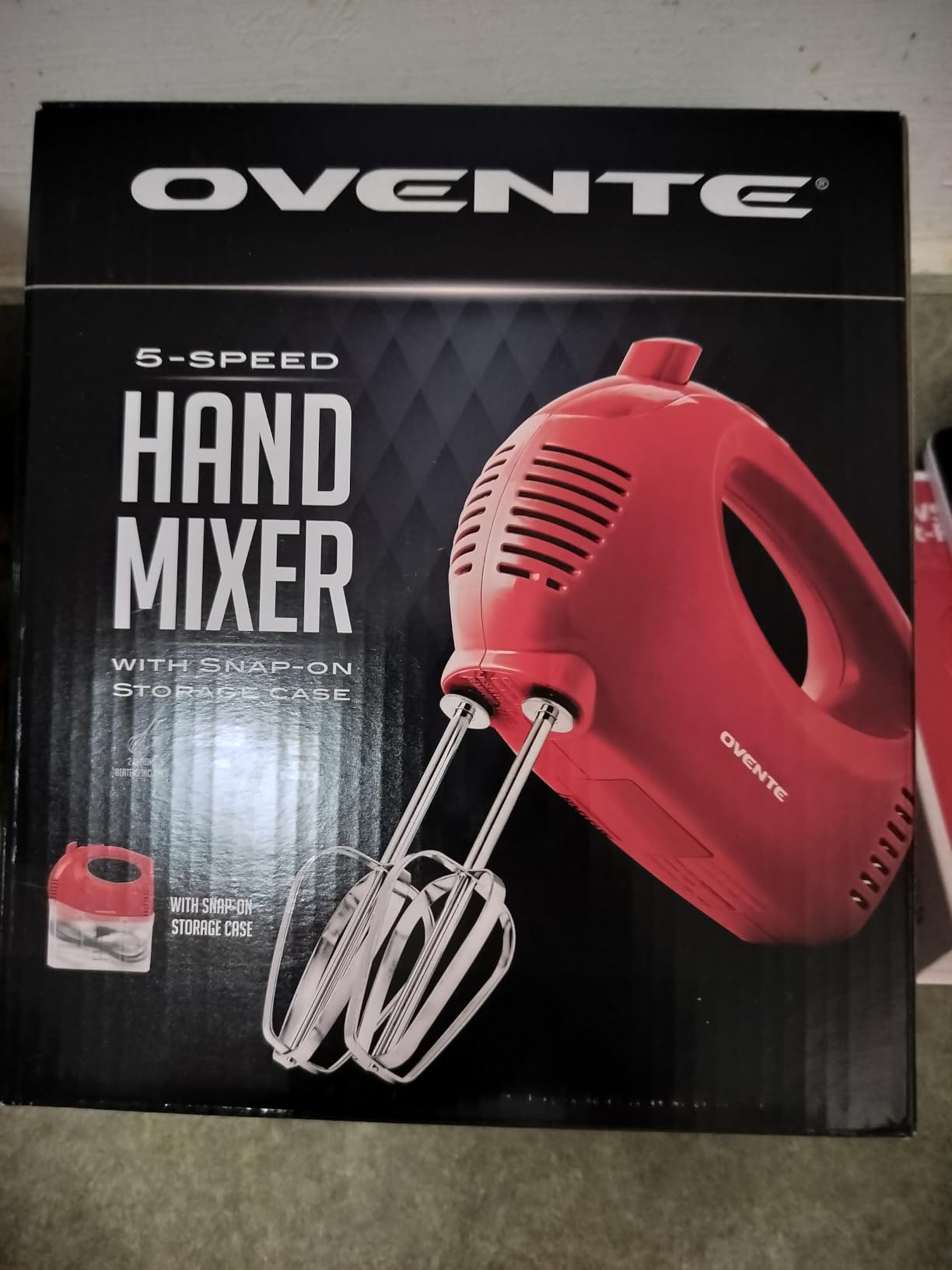 OVENTE 5-Speed Electric Hand Mixer with Storage Case,150W, White HM151W customer photo 1