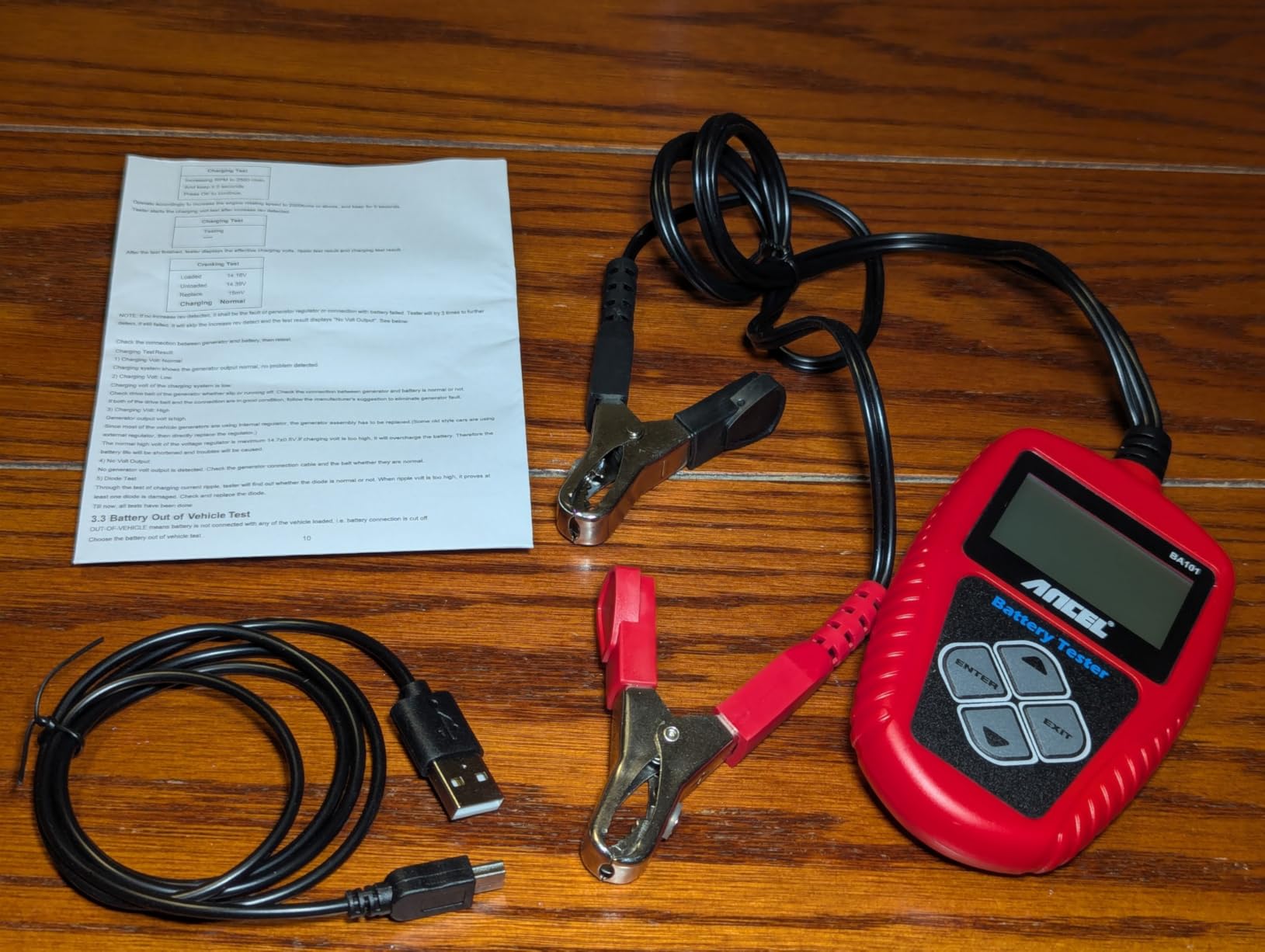 ANCEL BA101 Car Battery Tester, 12V Digital Automotive Alternator Meter Diagnostic Tool,100-2000 CCA Load Capacity, Charging & Cranking Analyzer for Truck, Boat, RV, Marine Vehicle, and More customer photo 2