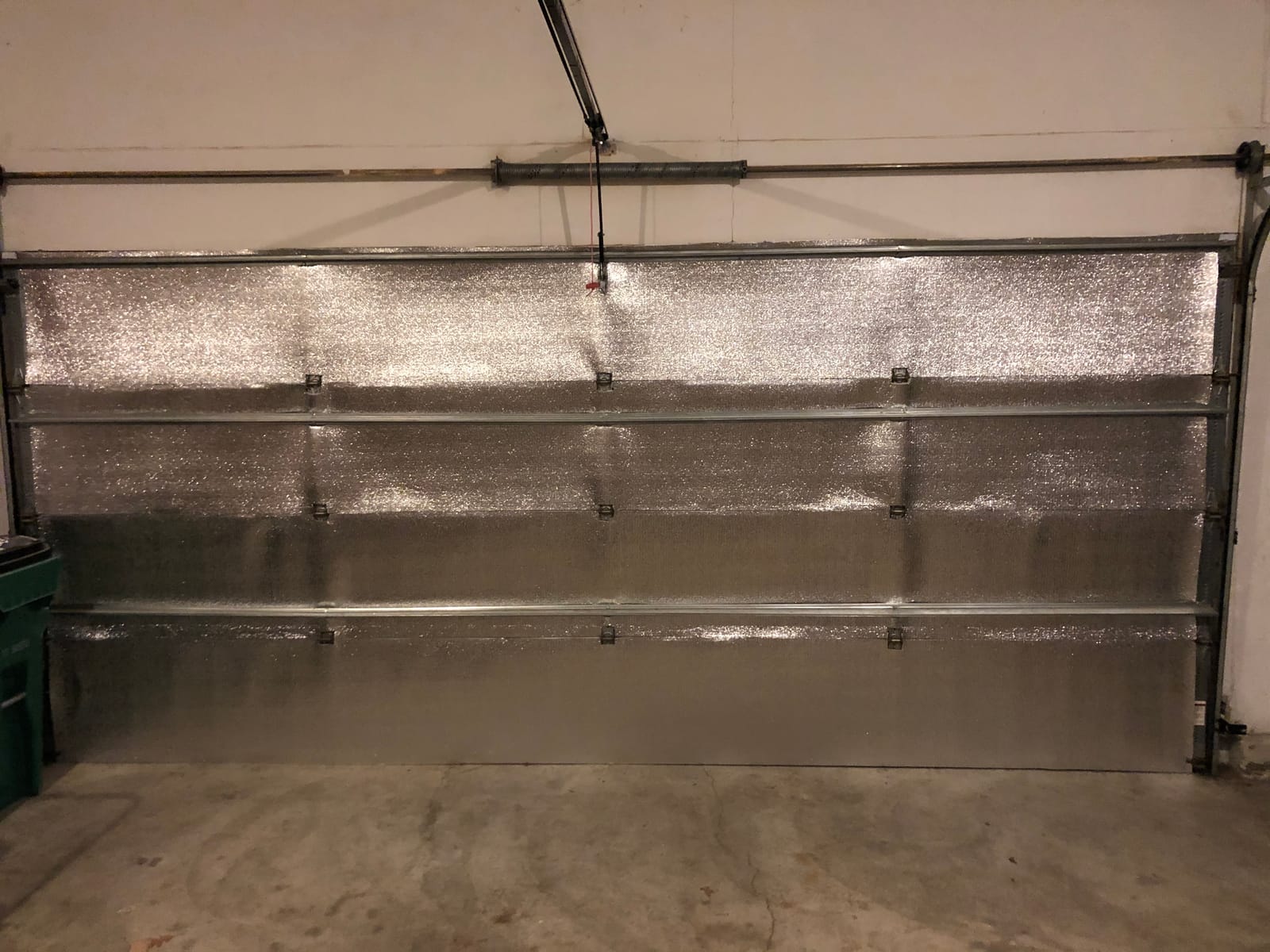 US Energy NASATECH (Pre-Cut for 16 Panel) 2 Car Garage Door Reflective Insulation Kit (R8) 1/4 thick w/ New And Improved Super Heavy Duty Double Sided Foam Tape Fits 16x7 16x8 18x7 18x8 Garage Doors customer photo 1