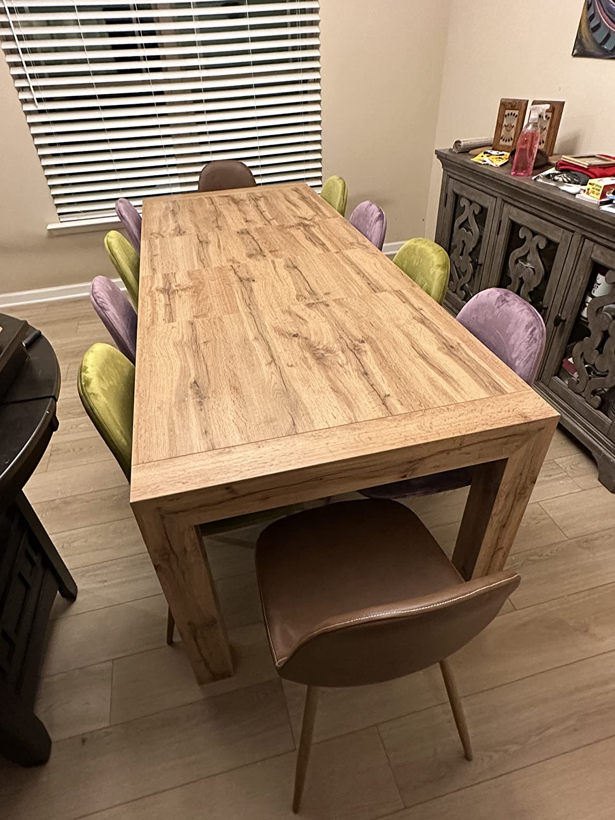 Mobili Fiver, Iacopo Extendable Dining Table, 55.1(86.6) x35.4 in, Walnut, for 6-10 People, Expandable Dining Table for Kitchen, Living Room, Italian Furniture customer photo 2