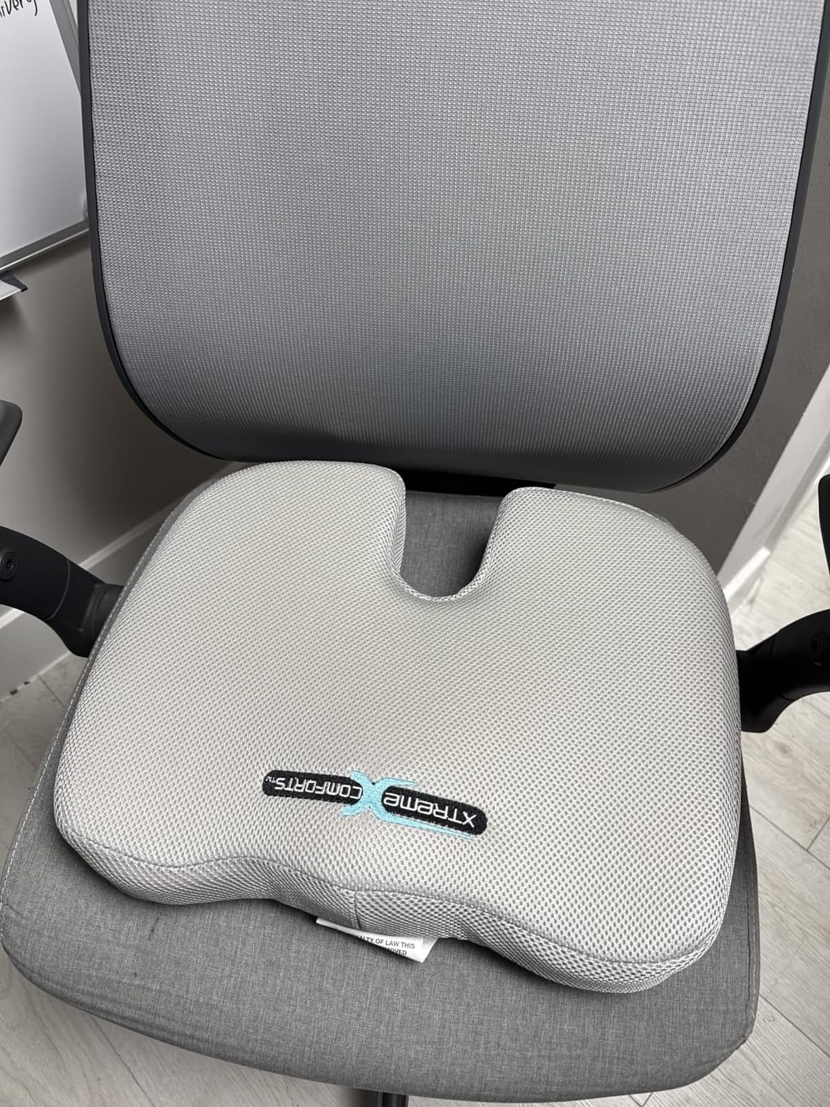 Xtreme Comforts Seat Cushions | Office Chair Cushions for Desk, Car, Wheelchair| Ergonomic Memory Foam Seat Cushion for Support & Comfort | Helps Improve Sitting Posture for Work & Body Relief (1 Pc) customer photo 1