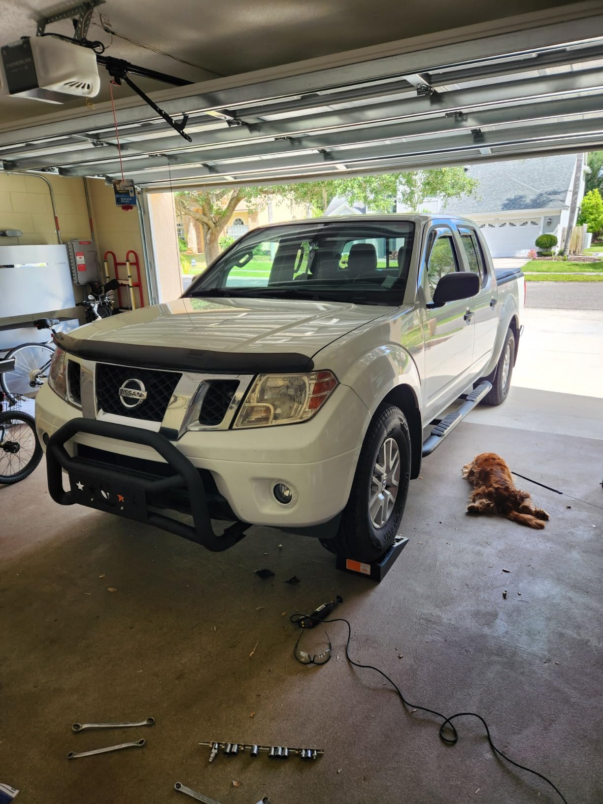 Tyger Auto TG-GD6N60158 Front Bumper Guard Compatible with 2005-2021 Nissan Frontier | Textured Black | Light Mount | Bull Bar customer photo 2
