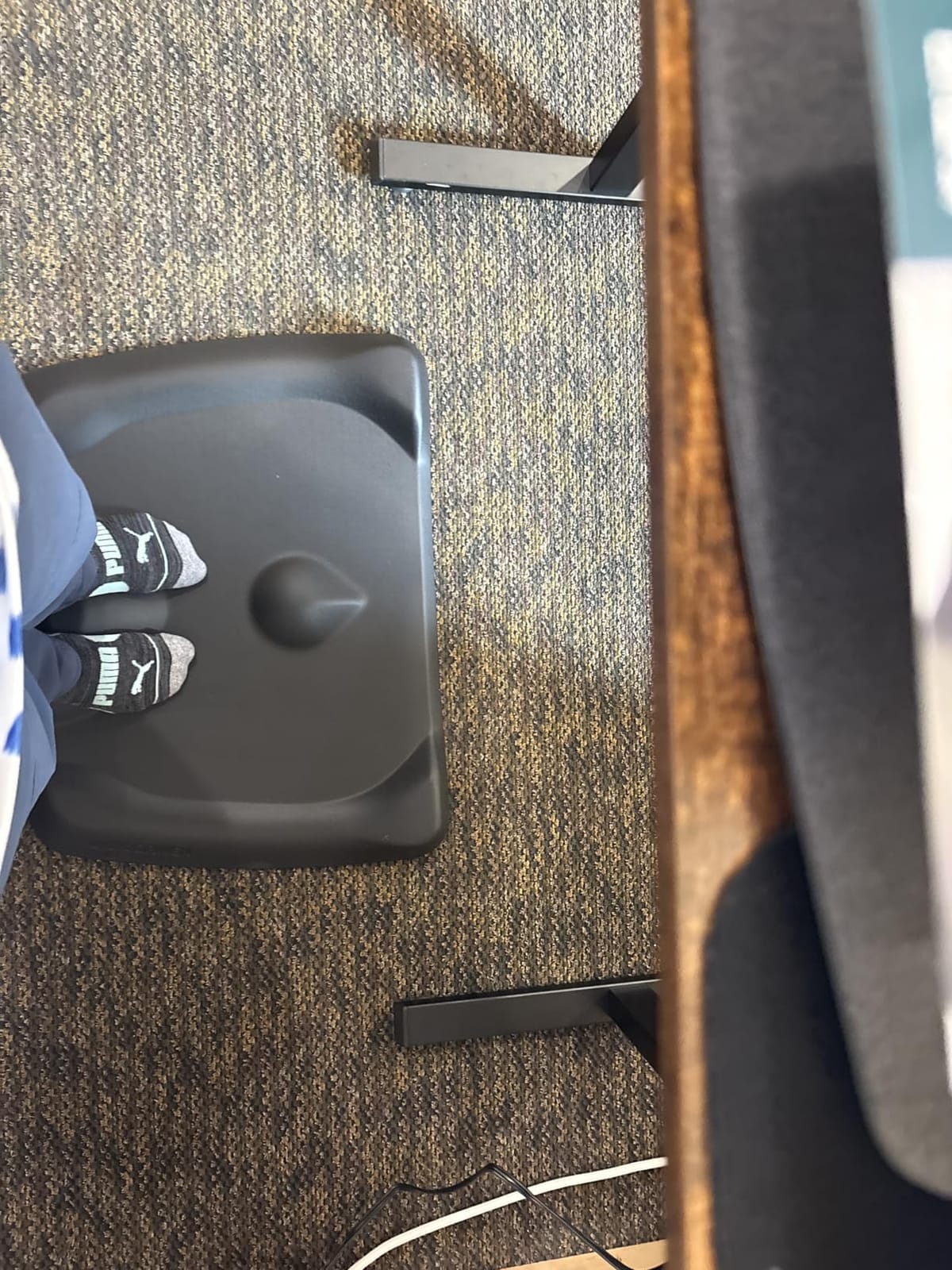 Standing Desk Mat - Topo Mini by Ergodriven | The Smaller Not-Flat Anti-Fatigue Standing Desk Mat with Calculated Terrain | Ultra-Thick Premium Comfort Foam, Durable, No PFAs or PVC | Obsidian Black customer photo 1