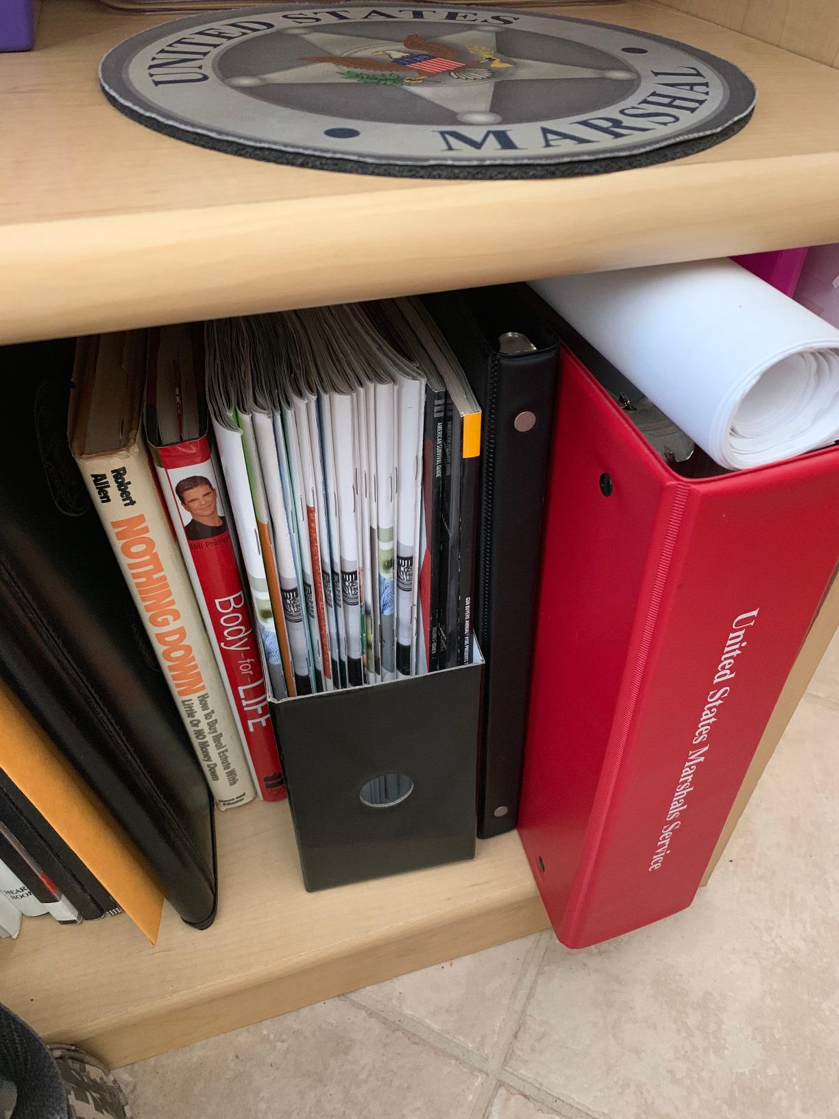 Simple Houseware 6-Pack Magazine File Holder Box, Foldable Cardboard Organizer, White customer photo 2