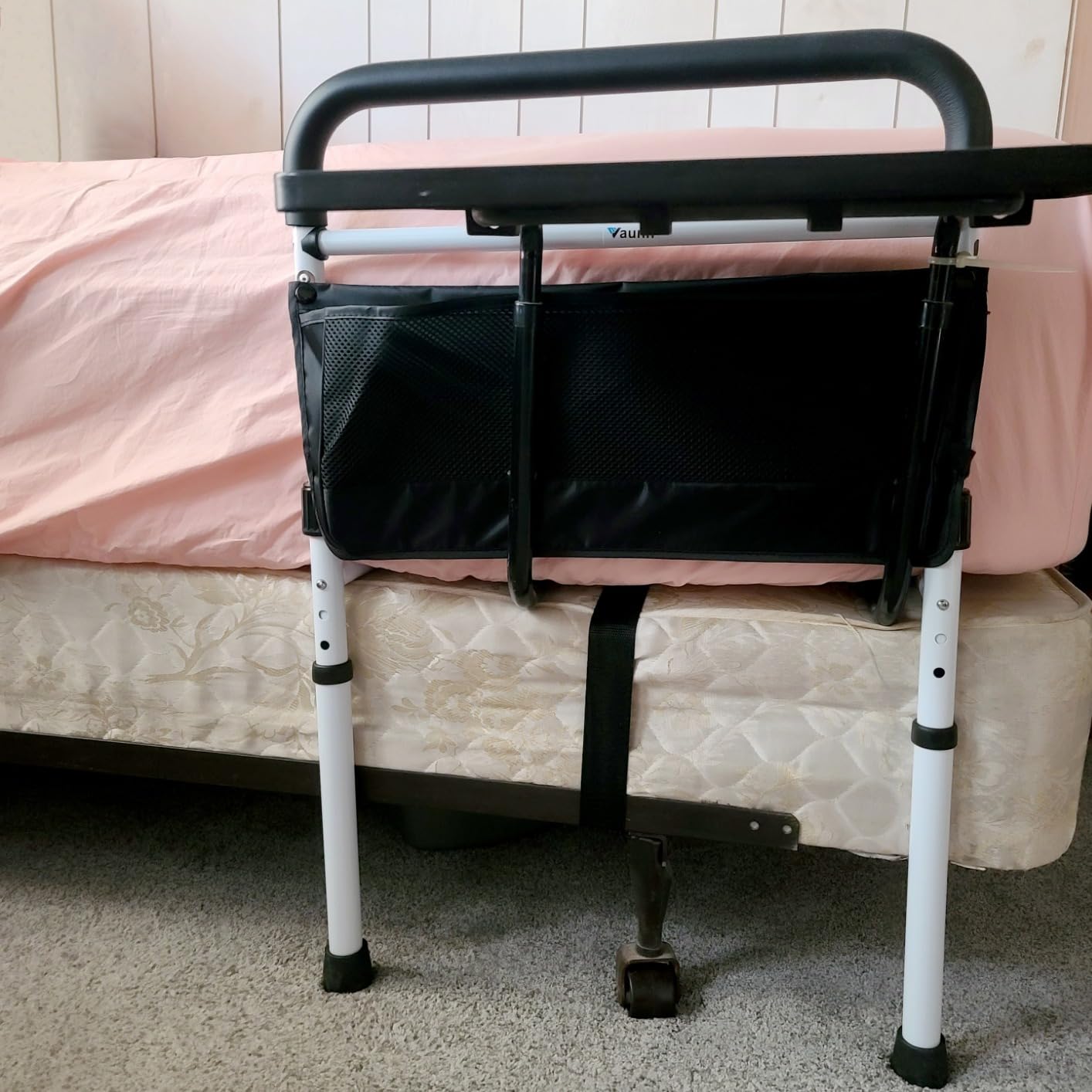 Vaunn Medical New Adjustable Bed Assist Rail Handle (Passed ASTM F3186–17 Safety Standard) and Hand Guard Grab Bar, Bedside Safety and Stability (Tool-Free Assembly) customer photo 2