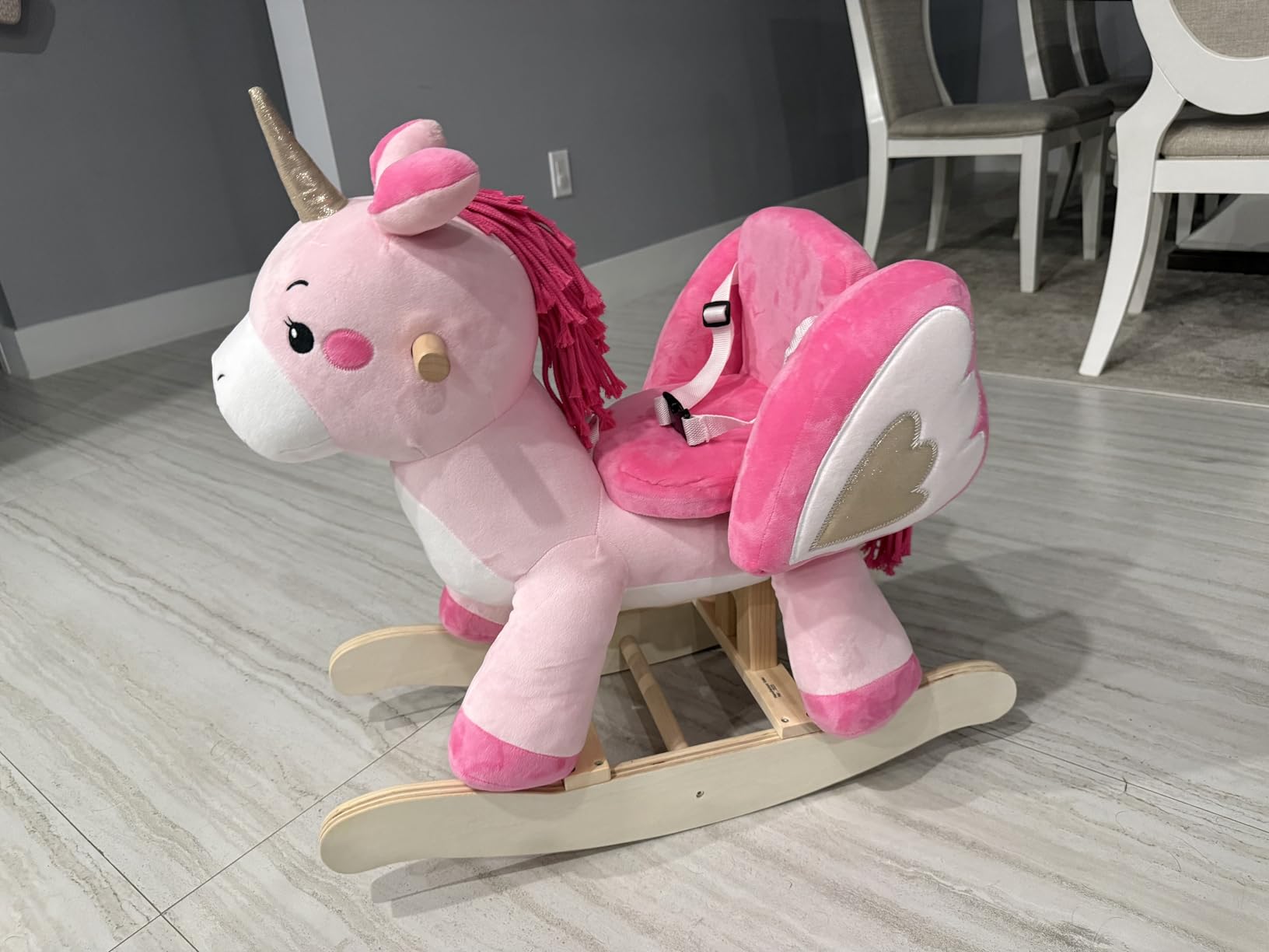 labebe Baby Rocking Horse, Green Crocodile Plush Rocker Toy customer photo 1