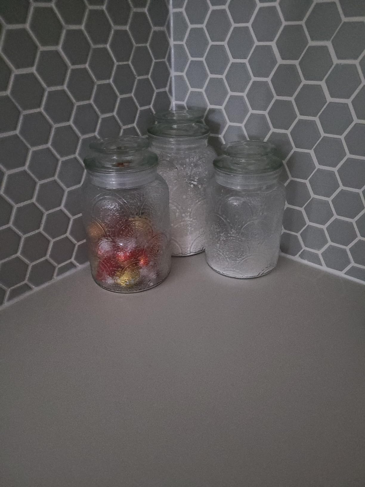 Style Setter Canister Set 3-Piece Glass Jars in 34oz, 44oz & 54oz Retro Design Lids for Cookies, Candy, Coffee, Flour, Sugar, Rice, Pasta, Cereal & More customer photo 1
