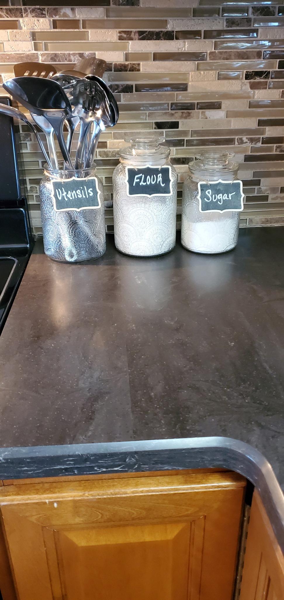 Style Setter Canister Set 3-Piece Glass Jars in 34oz, 44oz & 54oz Retro Design Lids for Cookies, Candy, Coffee, Flour, Sugar, Rice, Pasta, Cereal & More customer photo 2