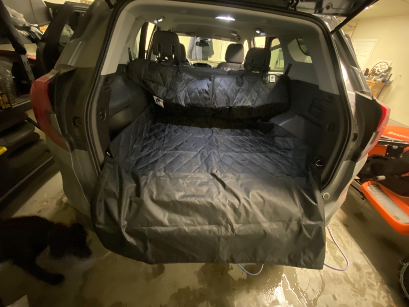 SUV cargo liner for dogs, Dog Car Seat Cover For Back Seat, Nonslip trunk mat, Waterproof Car Seat Protector for Dogs, Durable cargo cover with Bumper Flap, Dog Accessories, Easy to Install & Clean customer photo 2