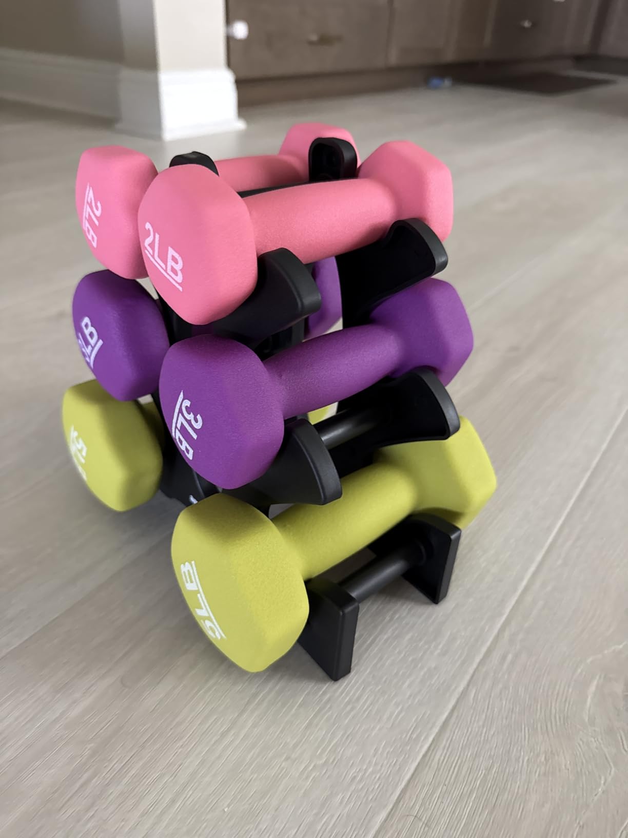 Amazon Basics Neoprene Dumbbell Hand Weights for Exercise and Muscle Toning customer photo 2