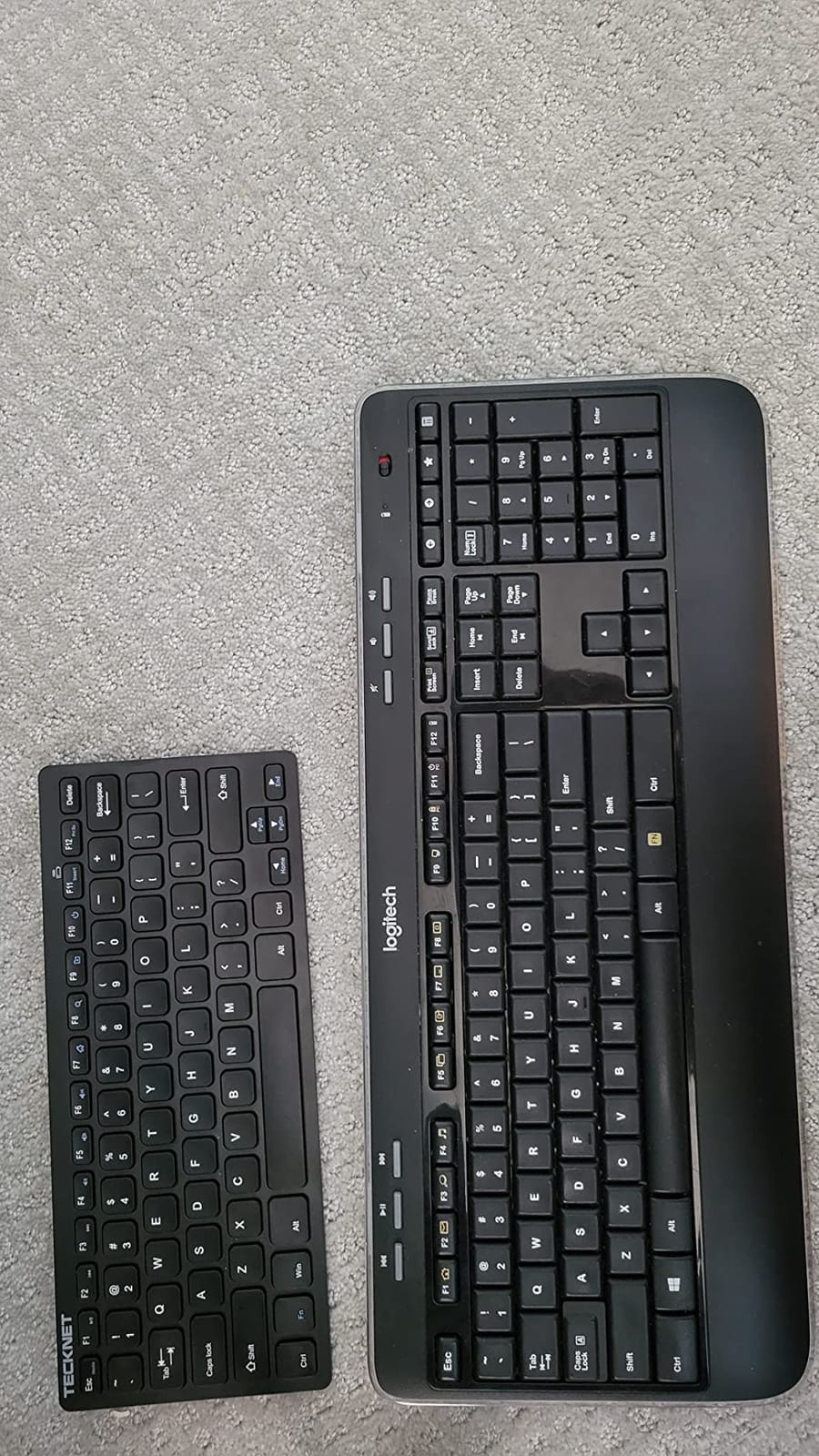 TECKNET 2.4G Wireless Keyboard - Mini Compact Keyboard with Media Hotkeys, 12-Month Battery Life, Compatible with PC, Desktop, Laptop, Smart TV - Black customer photo 2