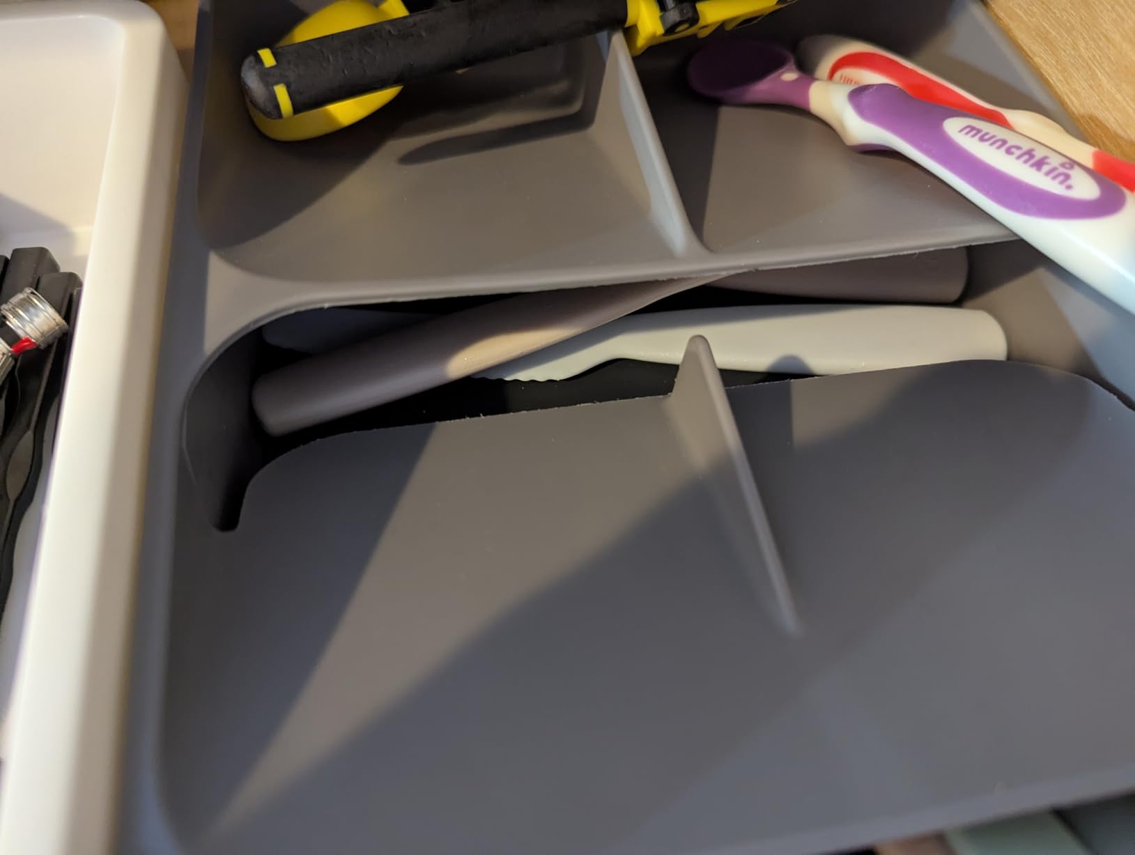 Joseph Joseph DrawerStore Compact Utensil Organizer For Kitchen Drawer Silverware, Flatware Tray, Small, Grey customer photo 1