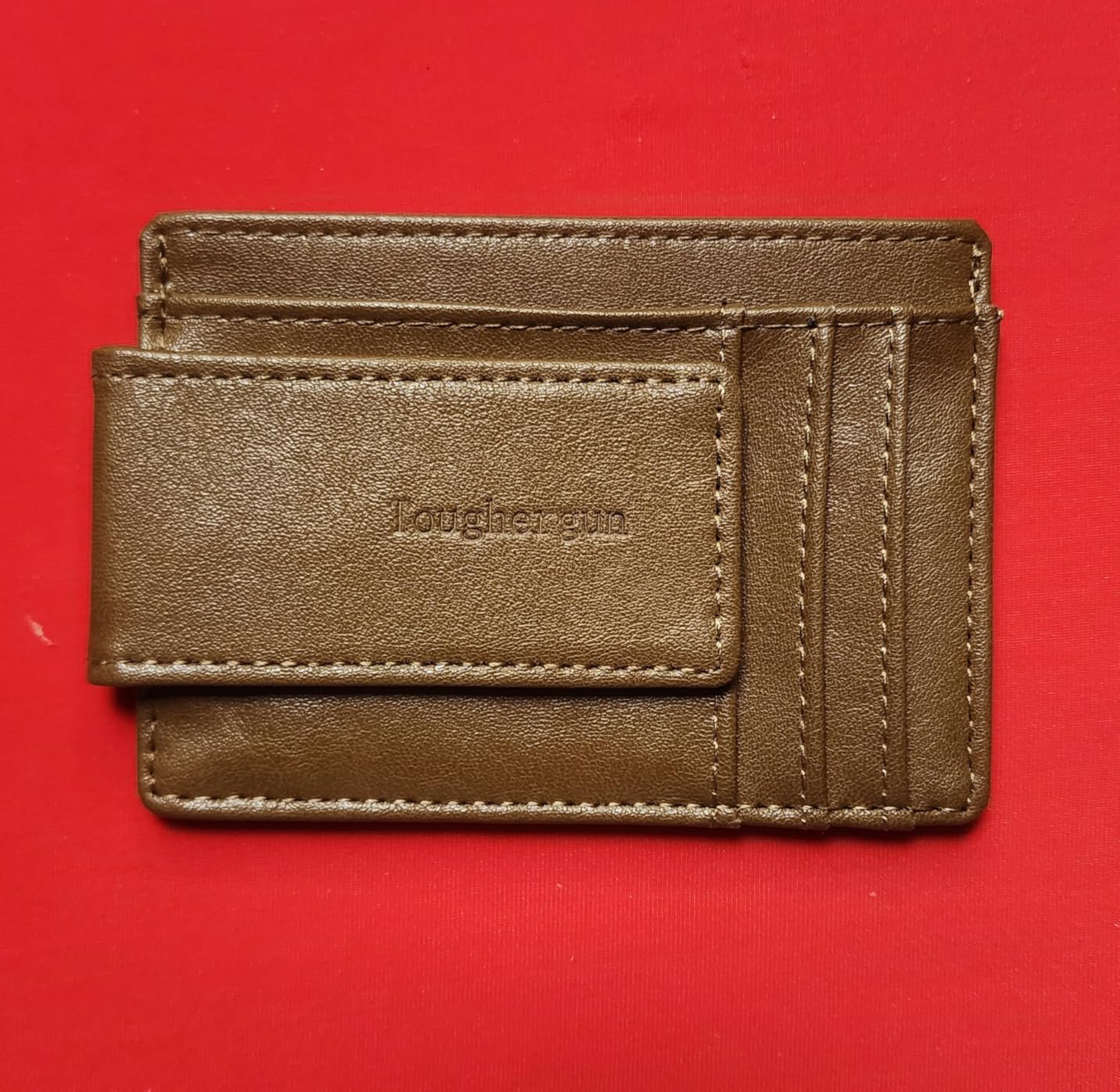Toughergun Slim Wallet for Men RFID Blocking Money Clip, Minimalist Front Pocket Credit Card Holder, Magnetic Thin Mens Wallets with ID Window customer photo 1
