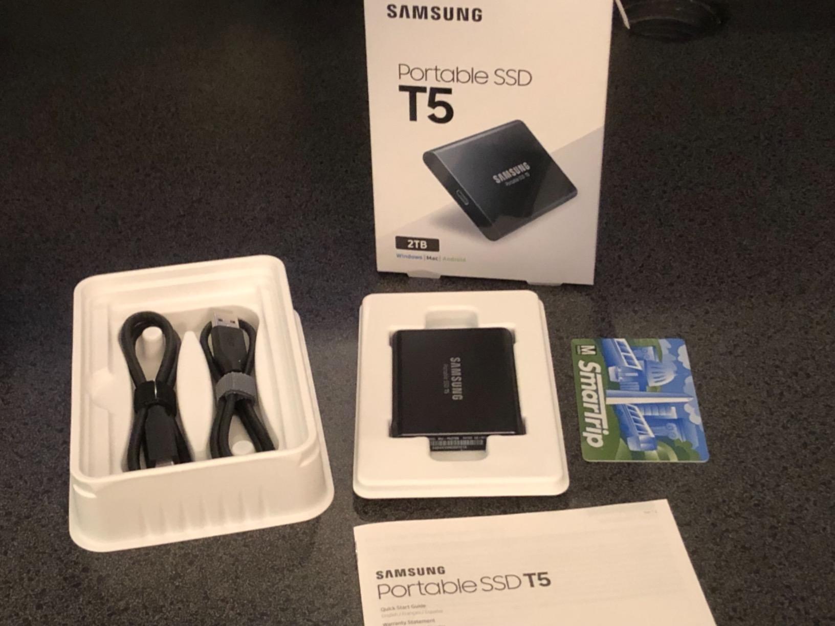 SAMSUNG T5 Portable SSD 2TB - Up to 540MB/s - USB 3.1 External Solid State Drive, Black (MU-PA2T0B/AM) customer photo 2