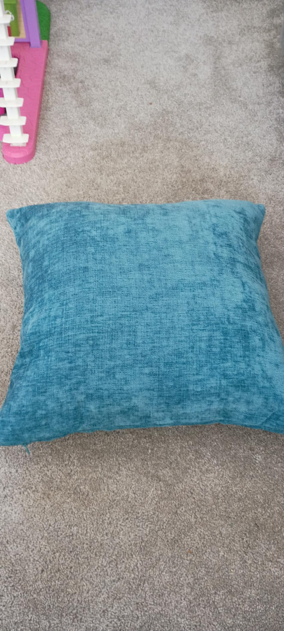 CaliTime Decorative Couch Throw Pillow Covers 18 X 18 Inches Navy Blue | Pack of 2, Cozy Chenille Cushion Cases for Sofa Bed Living Room Farmhouse Home customer photo 1