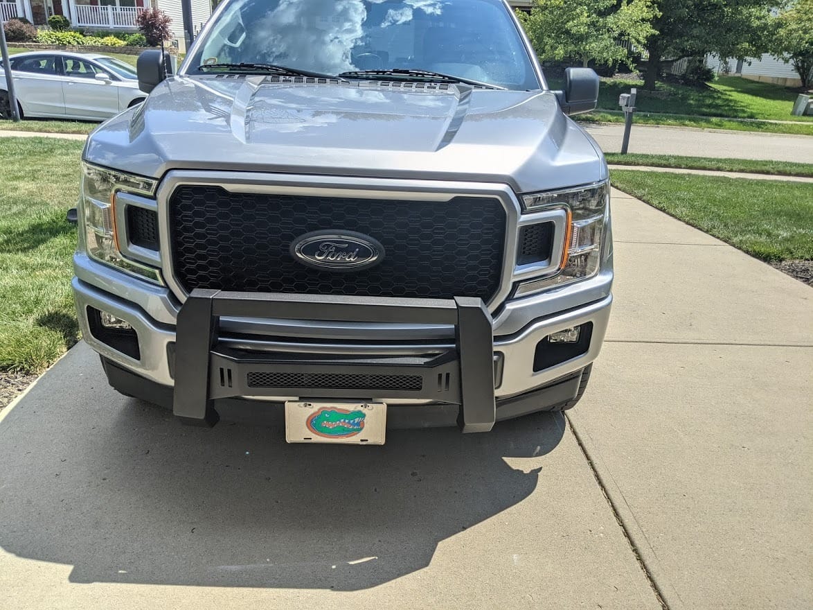 TAC Modular Bull Bar Fit 2004-2026 Ford F150 (Exclude Heritage Edition/All F150 Raptor models/2020-2022 Diesel Models)|2022-2026 F150 Lightning EV Front Guard Fine Textured Mesh Version customer photo 1