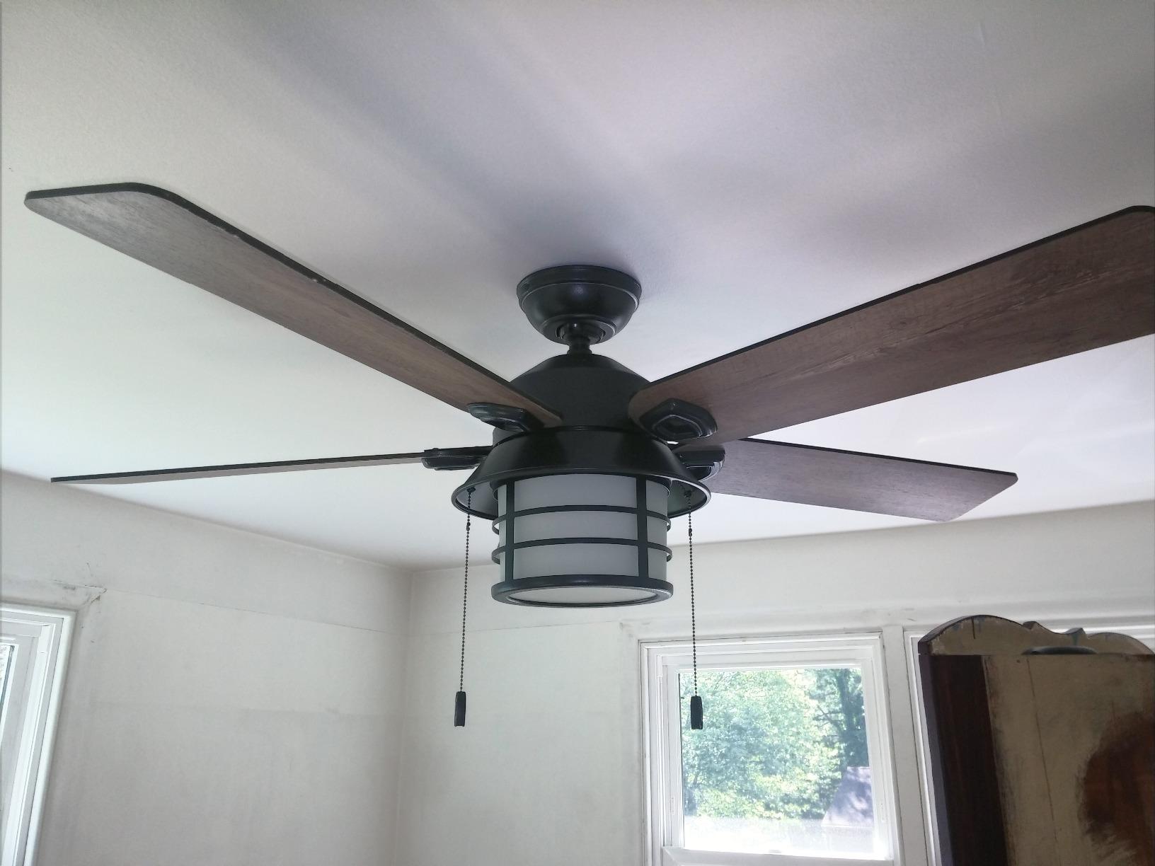 Hunter Key Biscayne, Outdoor or Indoor, Ceiling Fan, 54 inch, Onyx Bengal customer photo 2