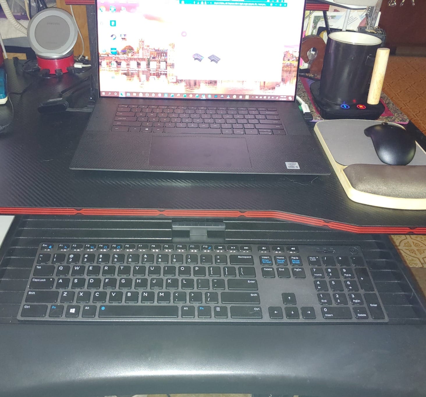 Mount-It! Keyboard Tray Under Desk with Adjustable Mouse Platform – Easy-Glide Sliding Drawer Under Desk Slide Out – Ergonomic Under Key Board Shelf for Office, Gaming, and Workstations customer photo 1