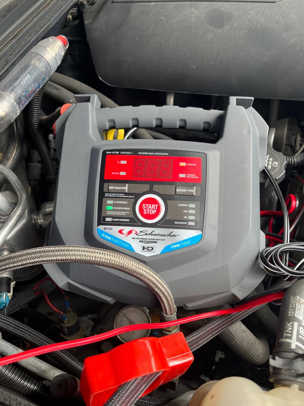 Schumacher Electric 15A Car Battery Charger & Maintainer, 6V/12V – SC1280 customer photo 2