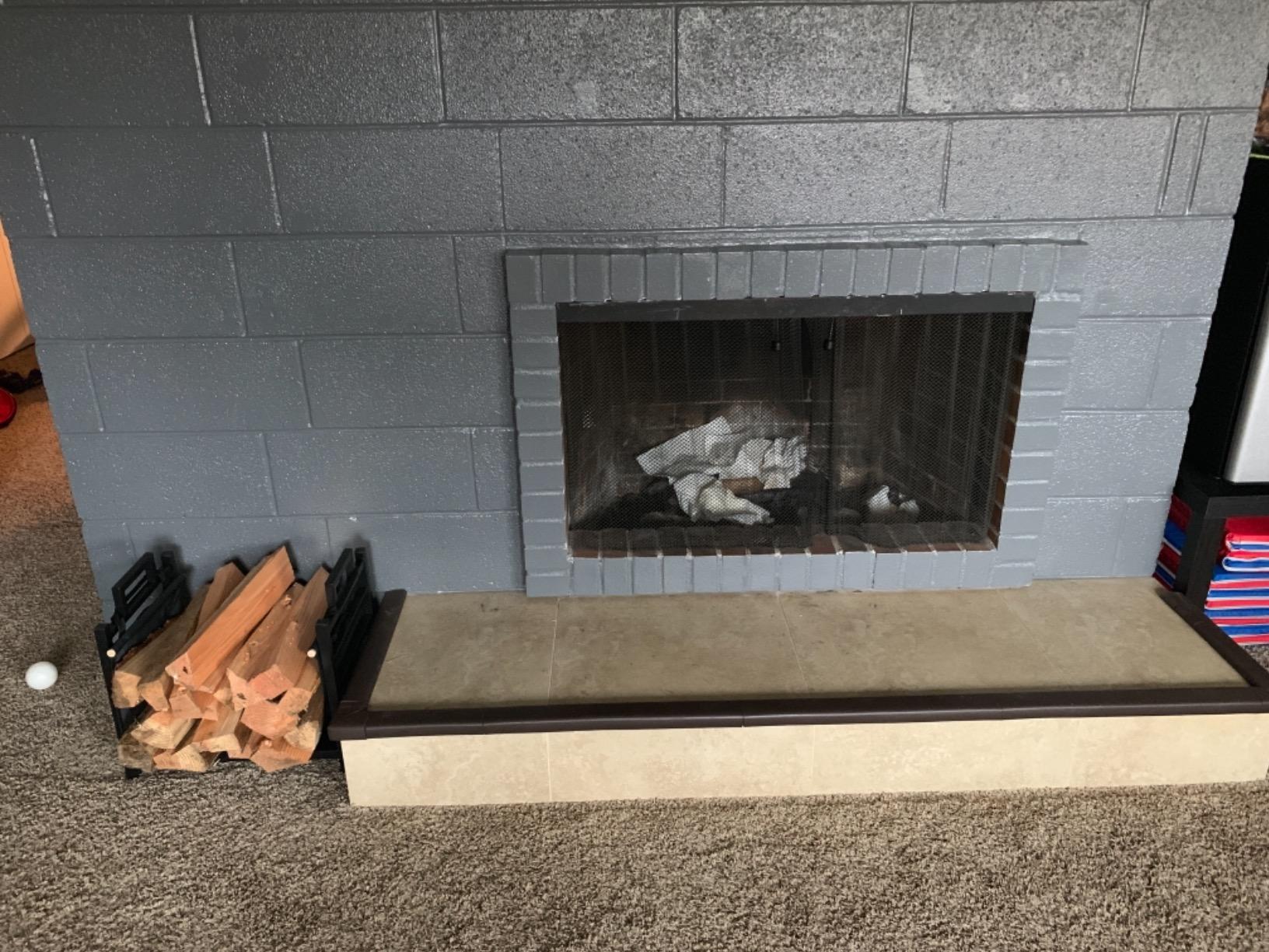 DOEWORKS Indoor Firewood Rack 18 Inch Fireplace Log Holder with Canvas Carrier customer photo 2