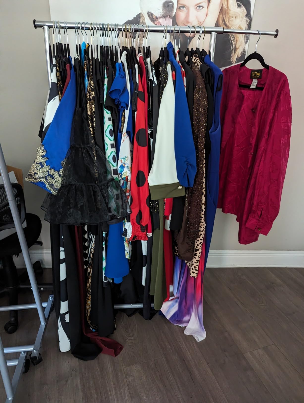 Simple Houseware Standard Rod Garment Clothing Rack, Black customer photo 1