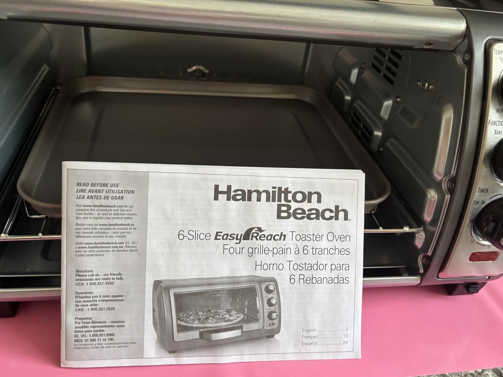 Hamilton Beach Easy Reach 6 Slice Countertop Convection Toaster Oven customer photo 1