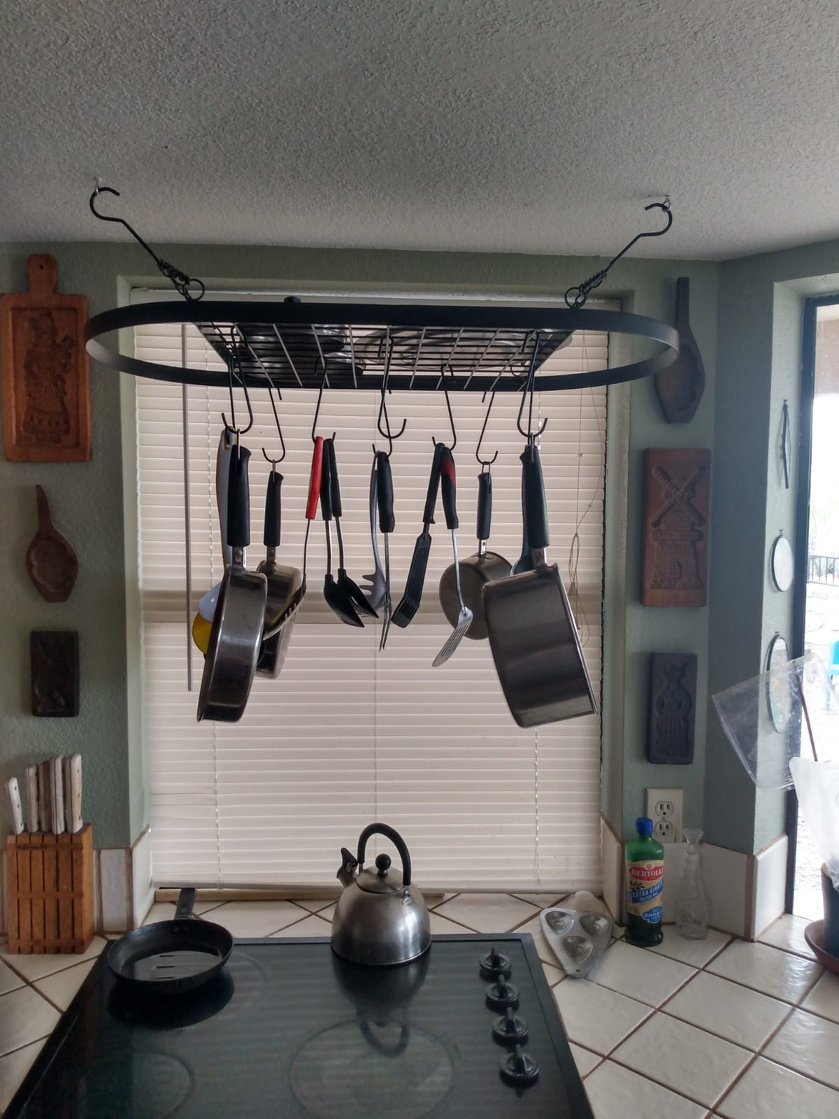 Sorbus Hanging Pot Rack, Ceiling-Mount Kitchen Organizer (Chrome) customer photo 1