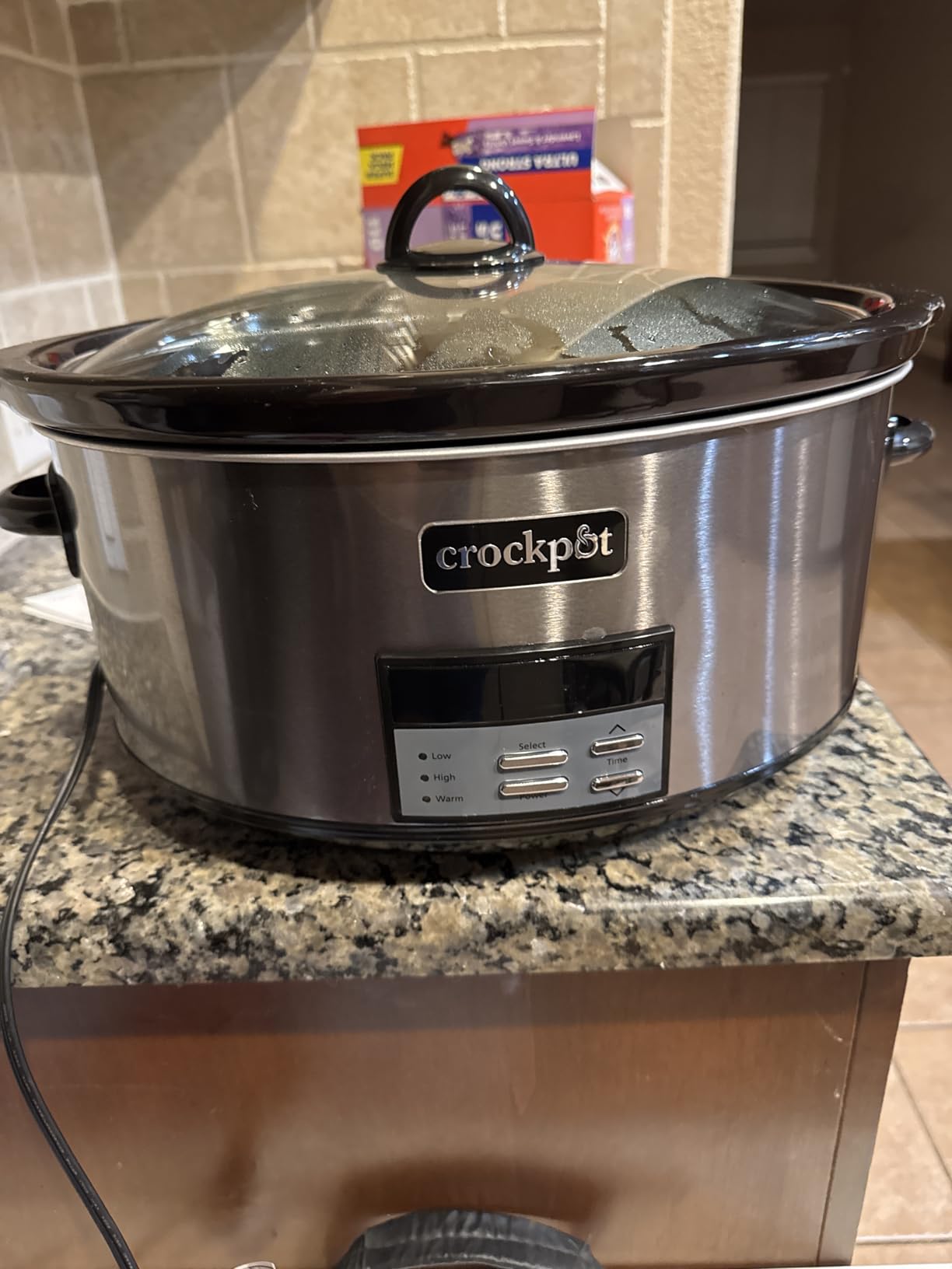 Crock-Pot Large 8-Quart Programmable Slow Cooker with Auto Warm Setting Black Stainless Steel customer photo 2