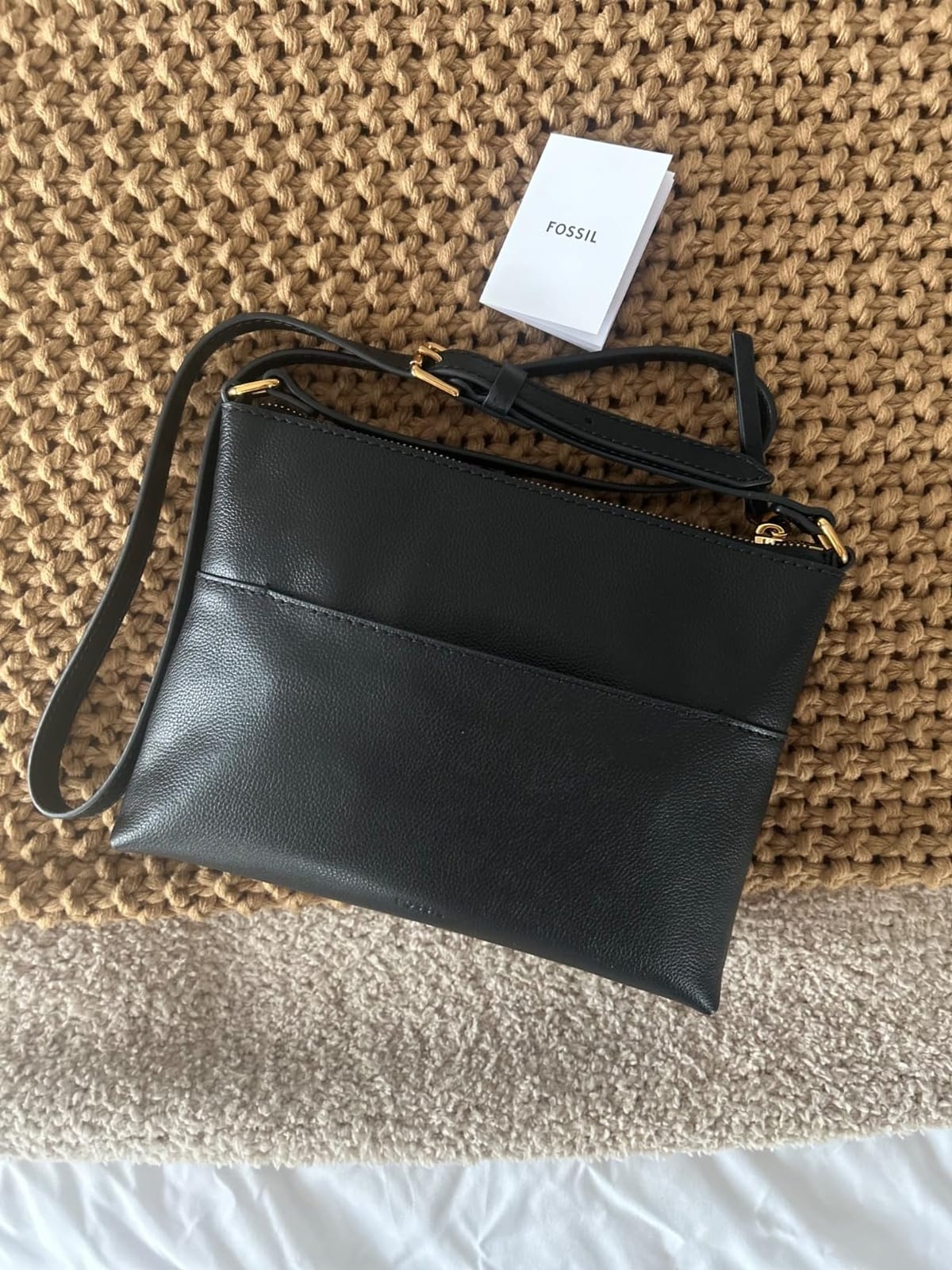 Fossil Women's Harper Leather Small Flap Crossbody Purse Handbag for Women customer photo 2