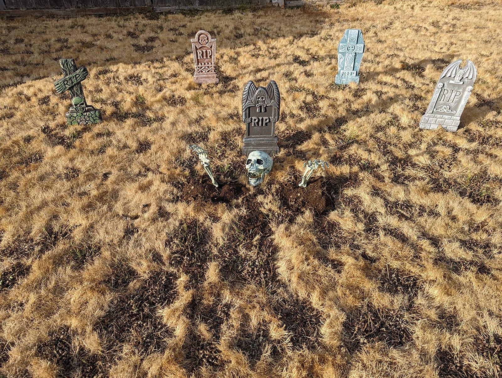3 Pc Realistic Skeleton Yard Stakes, Halloween Decorations Outdoor customer photo 1