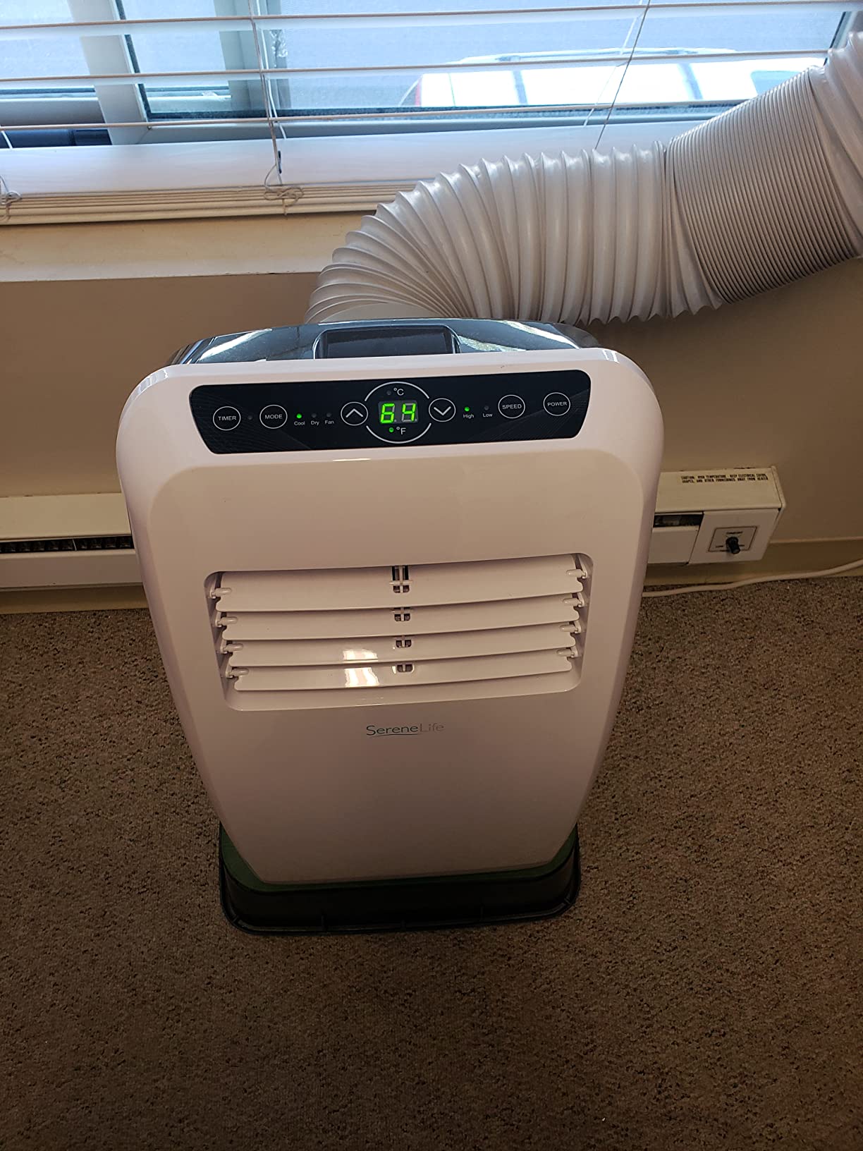 SereneLife Portable Air Conditioner, With Dual Motor, Dehumidifier & Fan | 8,000 BTU AC With Temperature Ranges 64°F–90°F | Fast Powerful Cooling | 3 Fan Speeds, Remote Control, & Window Exhaust Kit customer photo 1