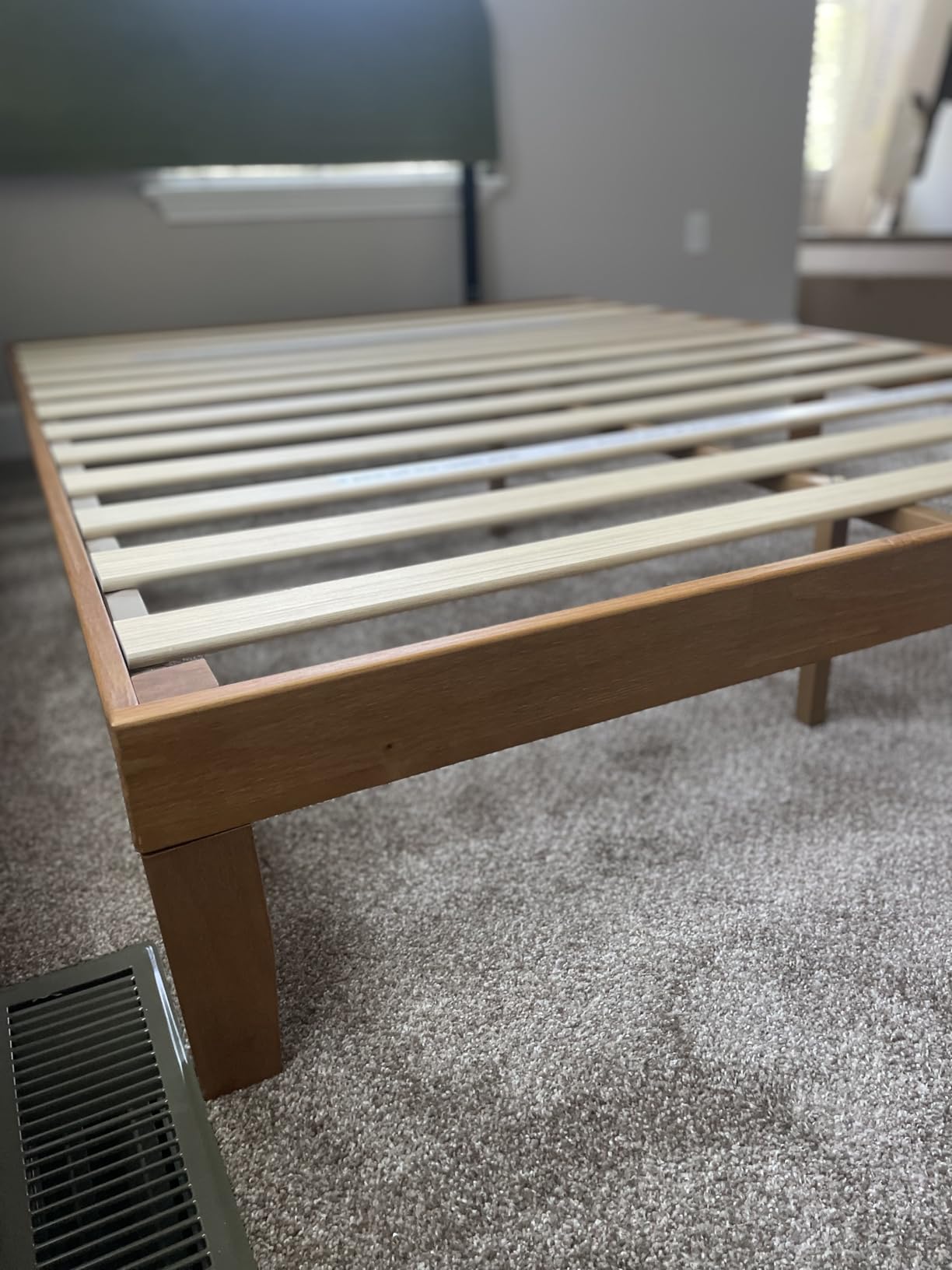 Mellow Naturalista Classic - 12 Inch Solid Wood Platform Bed with Wooden Slats, No Box Spring Needed, Easy Assembly, Queen, Pine customer photo 1
