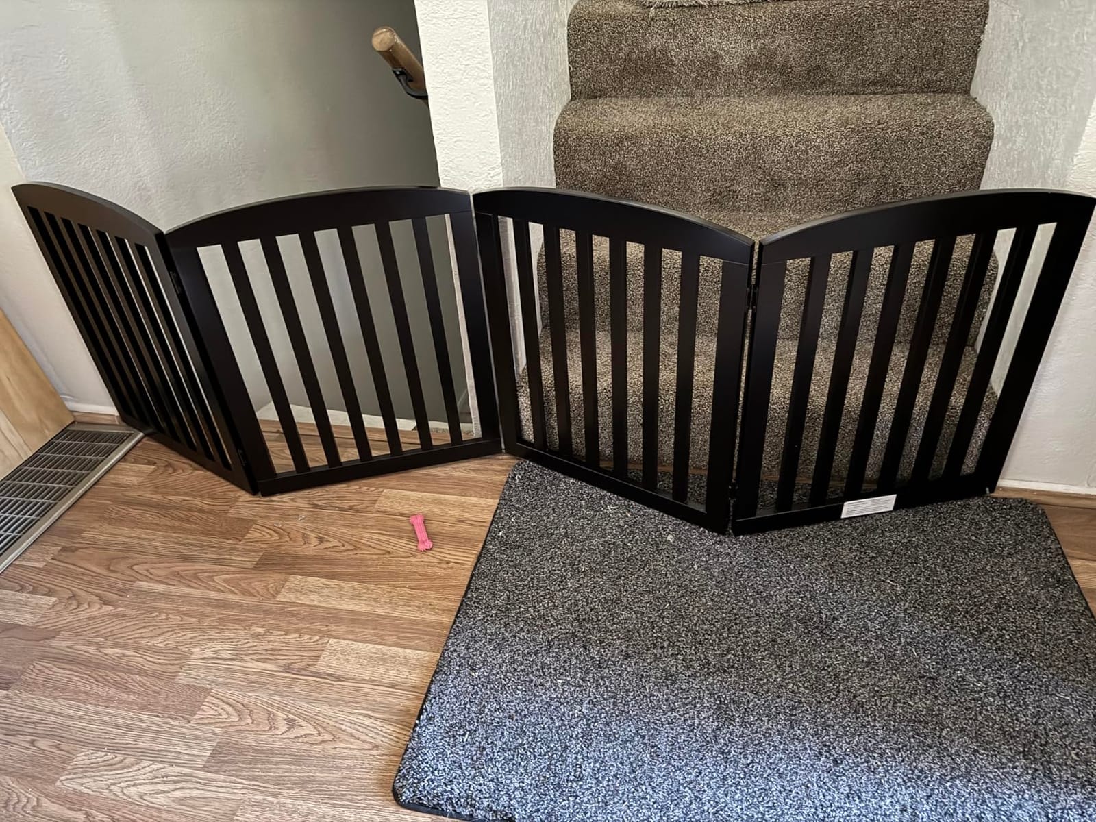PAWLAND Wooden Freestanding Foldable Pet Gate for Dog,24