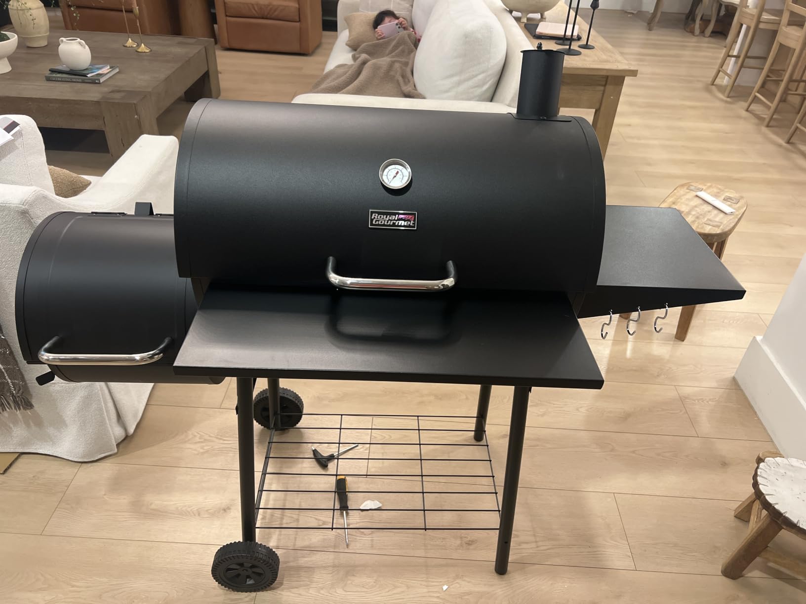 Royal Gourmet CC1830S BBQ Charcoal Grill and Offset Smoker, Outdoor Camping customer photo 2