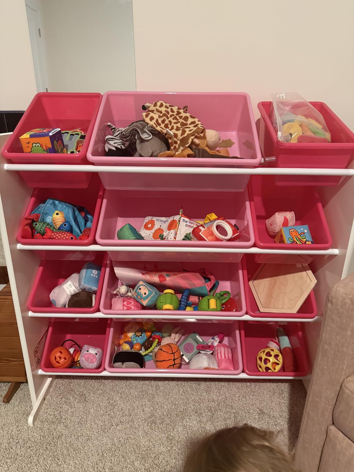 Delta Children Kids Toy Storage Organizer with 12 Plastic Bins - Greenguard Gold Certified, Grey/Blue customer photo 2
